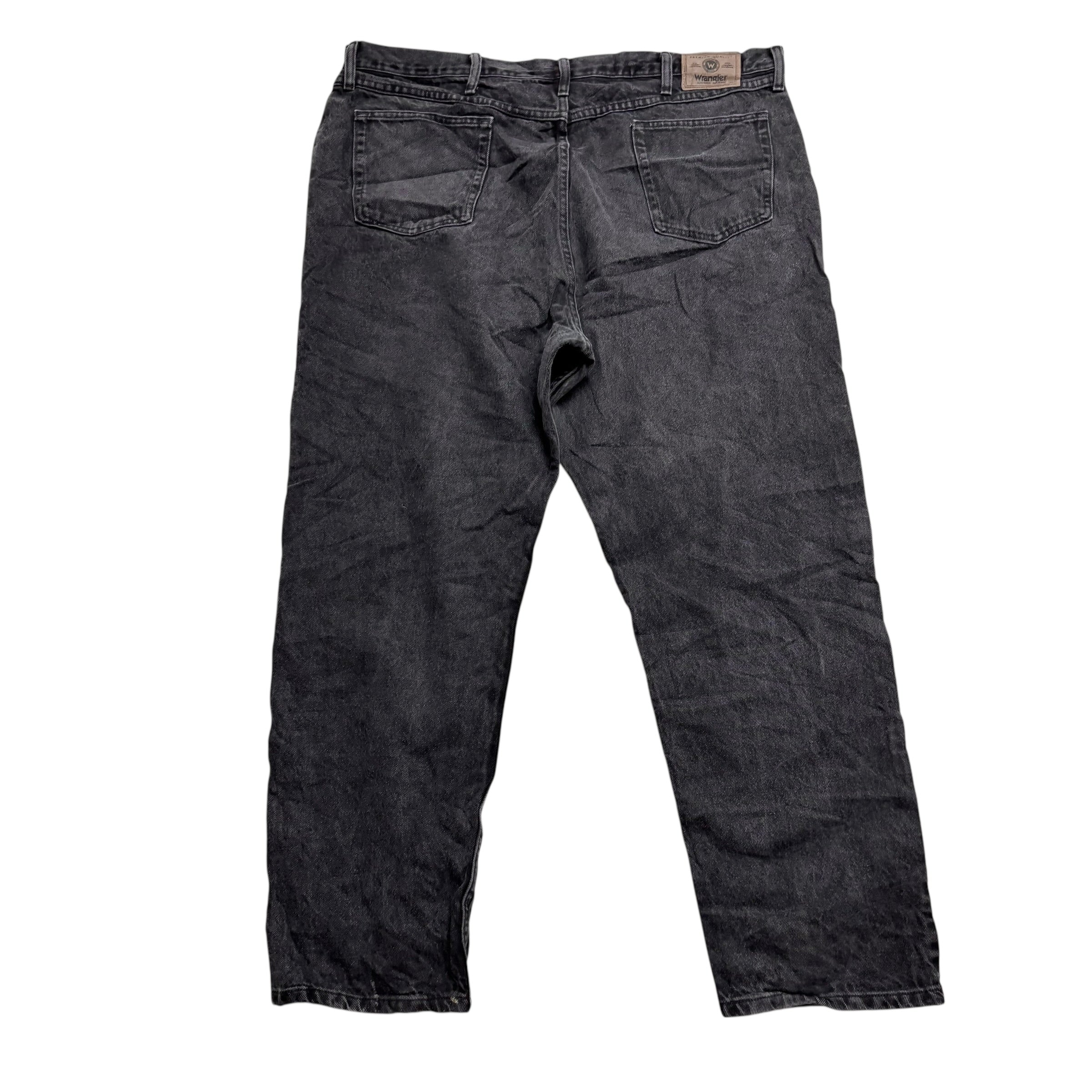 Wrangler Jeans W44 L32 Mens Black Baggy Relaxed Straight Fit Vintage Denim (E)