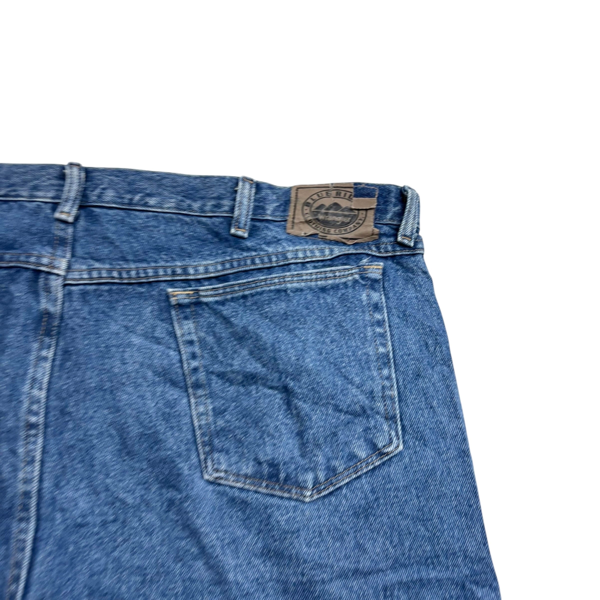 Wrangler Jeans W46 L30 Mens Mid Blue Baggy Relaxed Straight Vintage Denim (E)