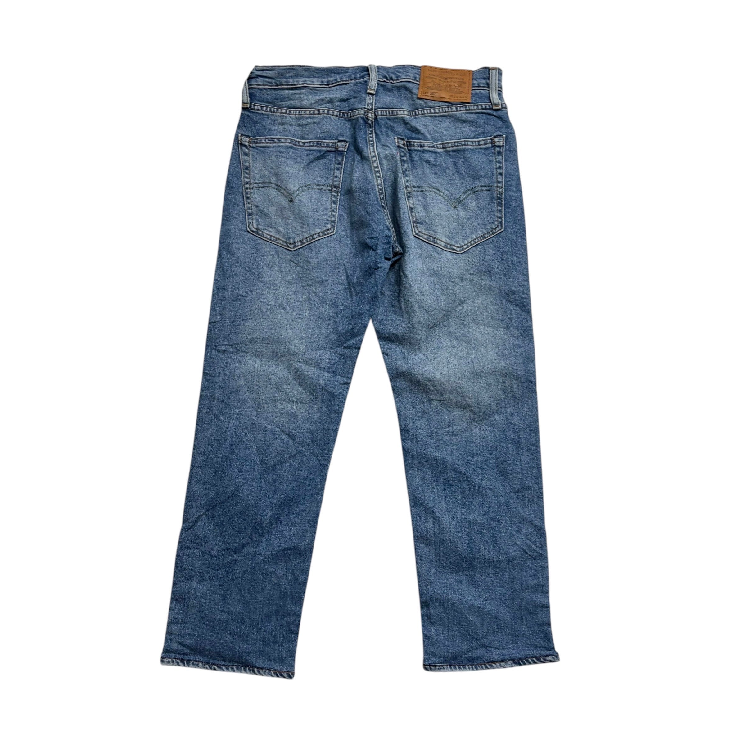 Levis 502 Jeans W30 L26 Mens Light Blue Regular Tapered Fit Stretch Denim (E)