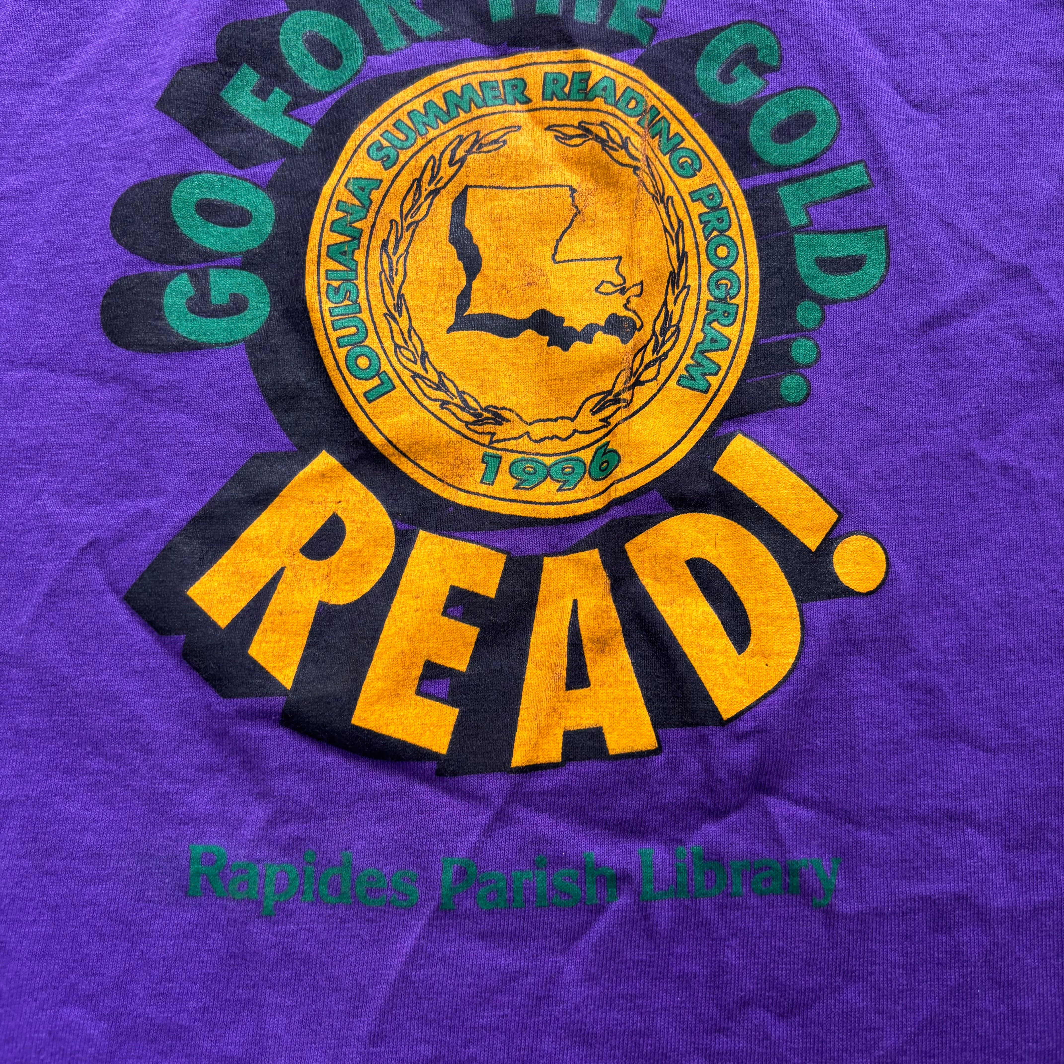 Vintage T Shirt Mens Large Purple Single Stitch Graphic Print 90s USA (E)