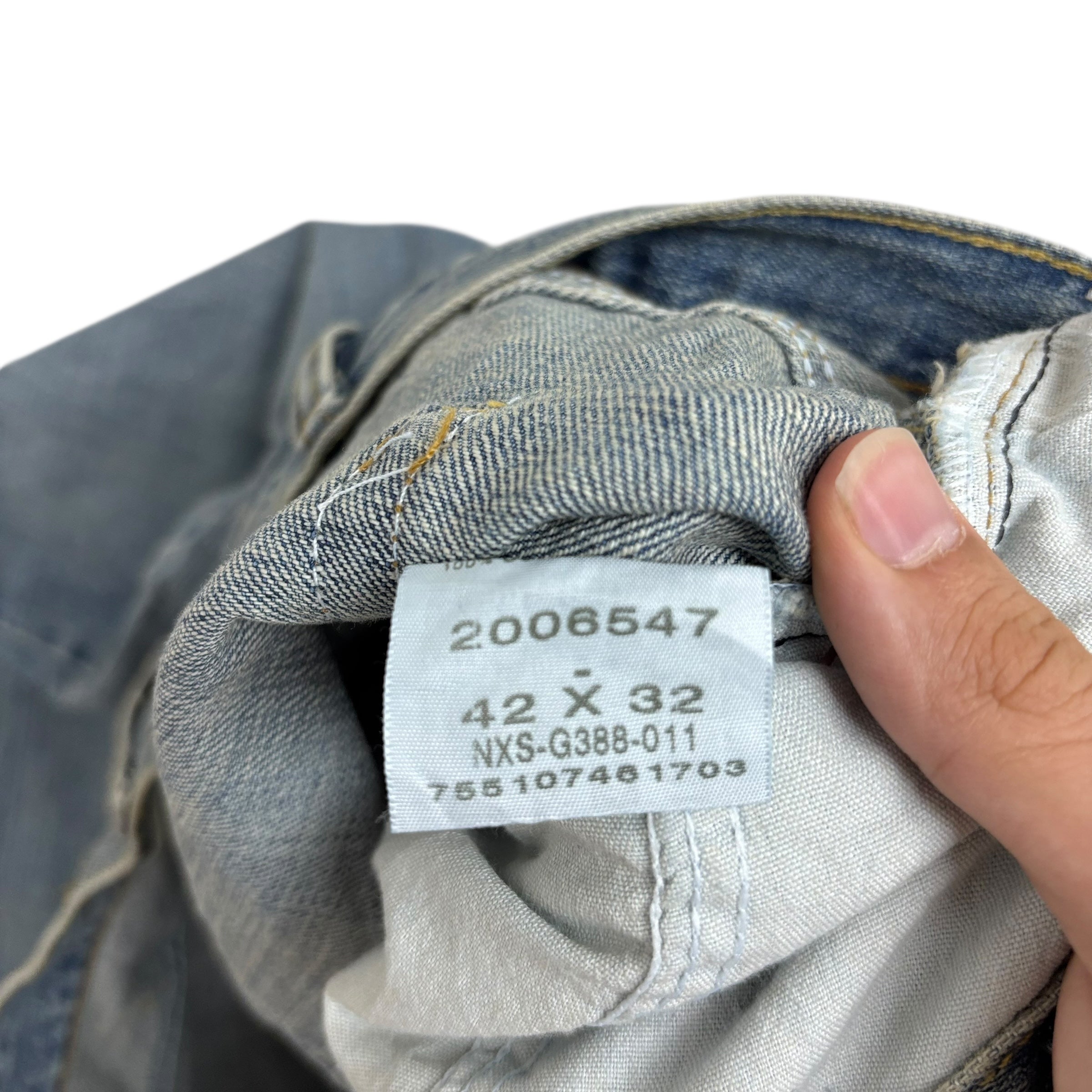Lee Jeans W42 L32 Mens Mid Blue Relaxed Straight Fit Vintage Denim (E)