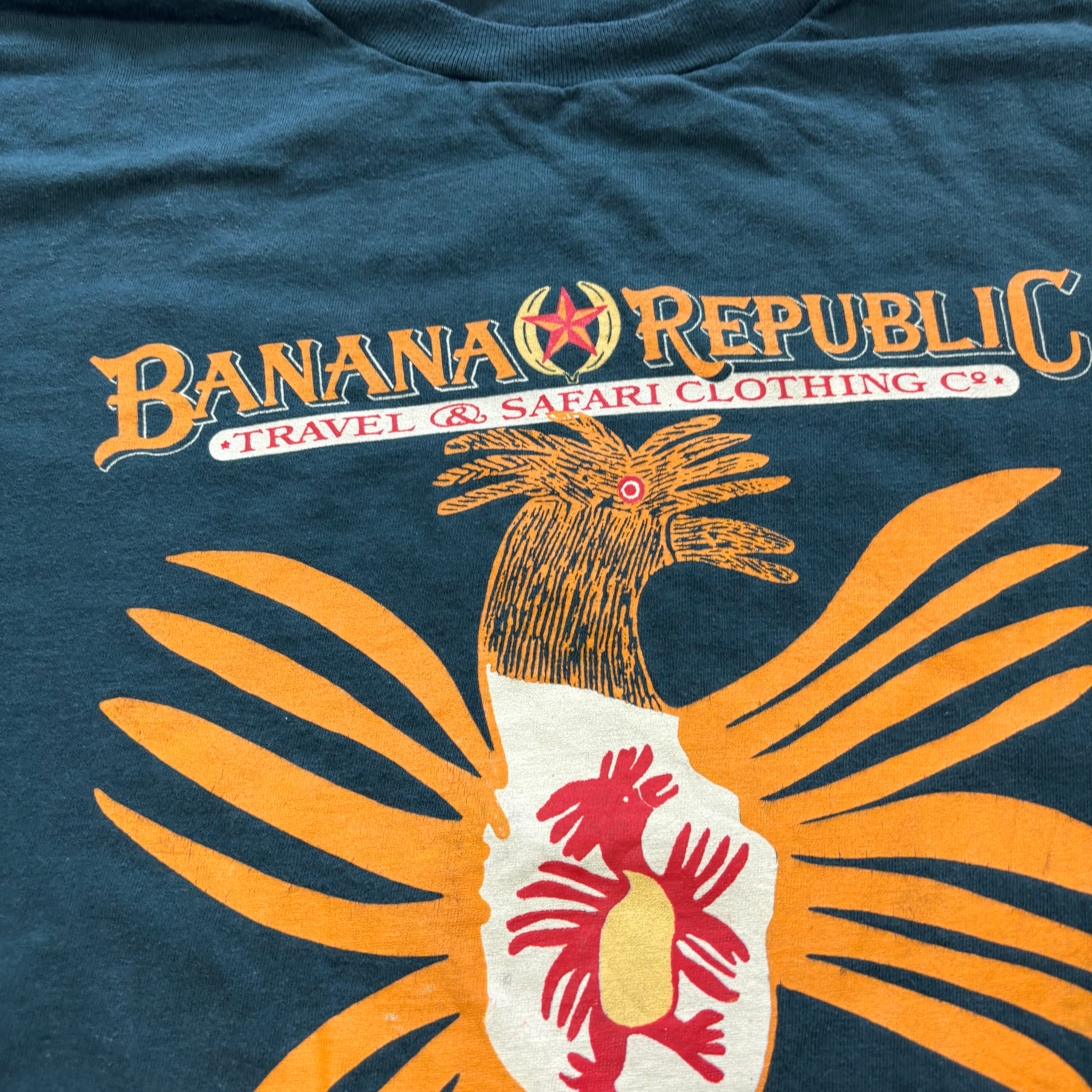 Vintage T Shirt Mens Small Green Single Stitch Graphic Print 90s Tourist