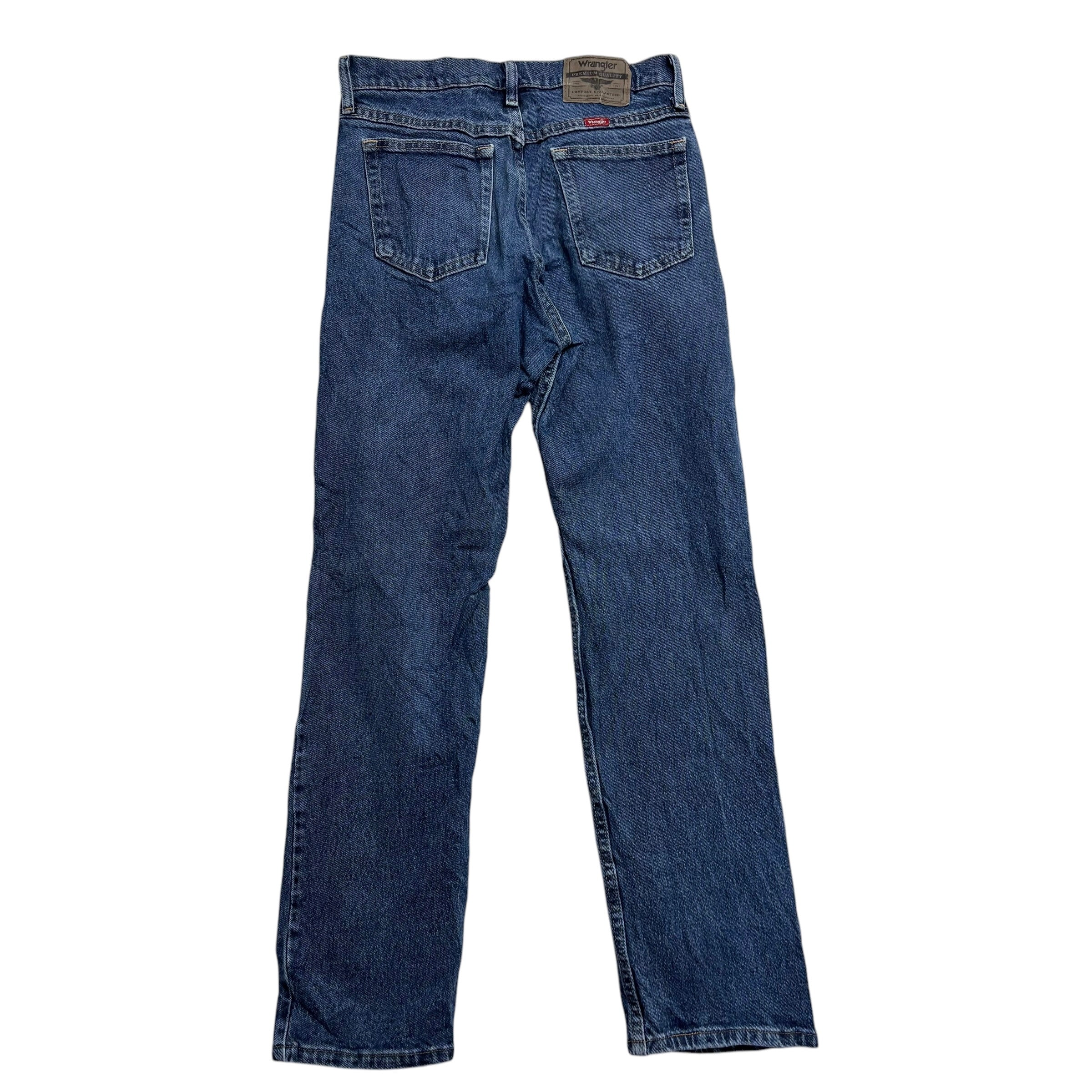 Wrangler Jeans W29 L30 Mens Mid Blue Regular Straight Fit Stretch Denim (E)