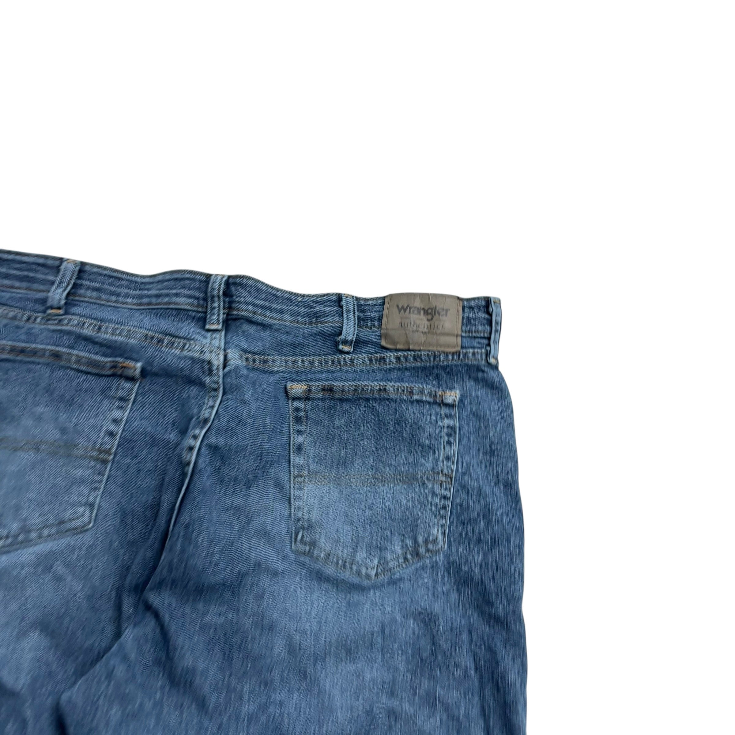 Wrangler Jeans W40 L30 Mens Mid Blue Regular Straight Fit Stretch Denim (E)