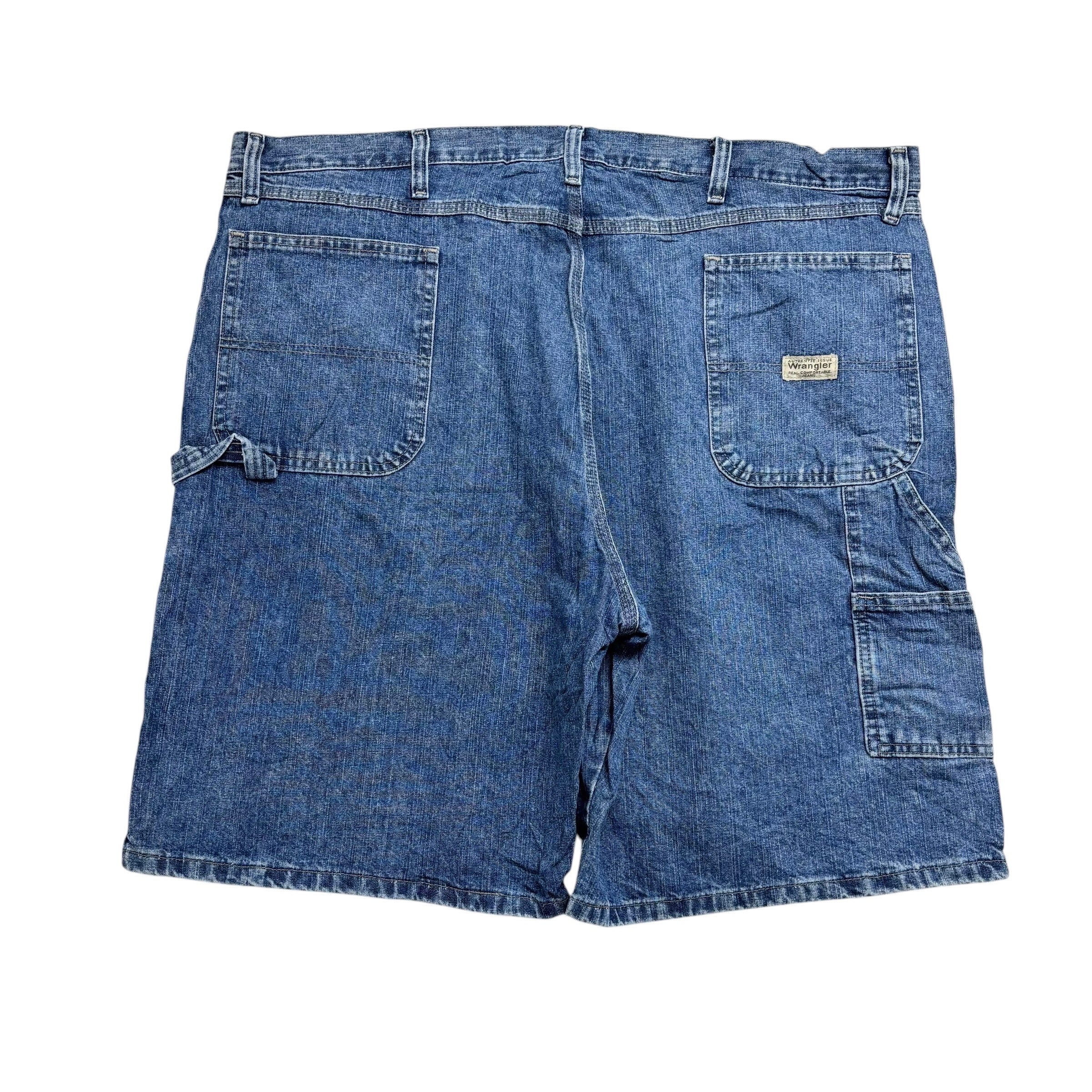 Wrangler Baggy Jorts W44 Mens Mid Blue Denim Shorts Relaxed Carpenter (E)