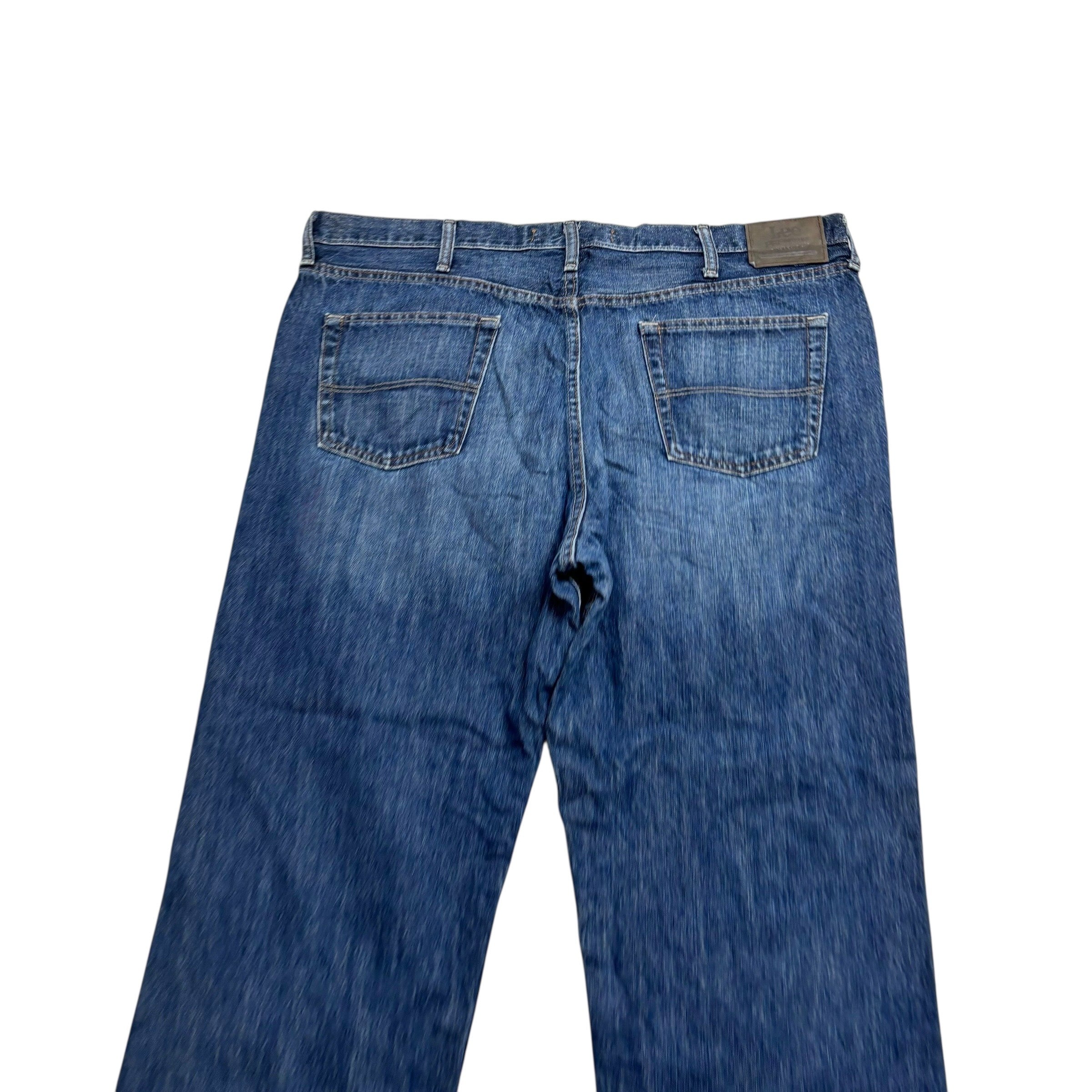 Lee Jeans W42 L30 Mens Dark Blue Relaxed Straight Fit Baggy Vintage Denim (E)