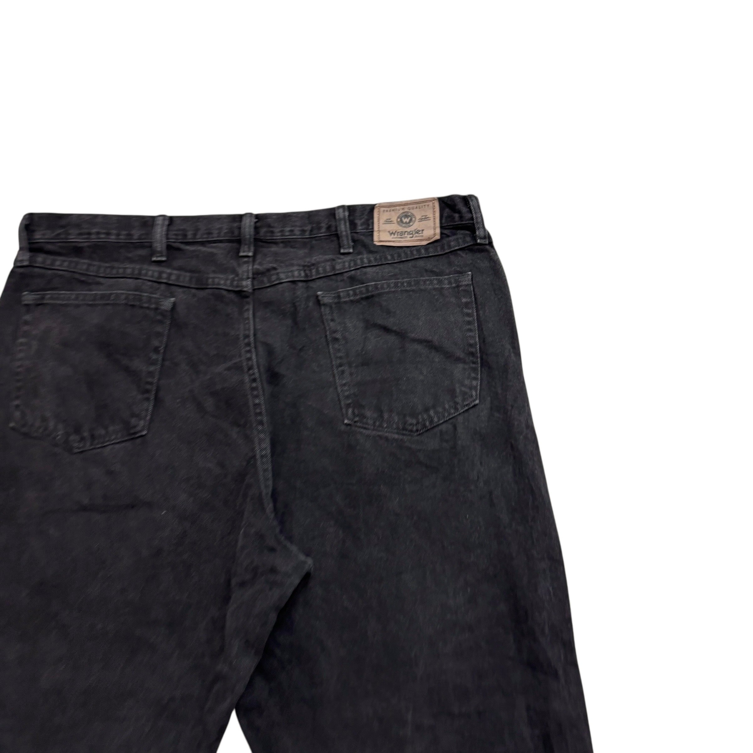Wrangler Jeans W42 L31 Mens Black Relaxed Straight Fit Baggy Denim (E)