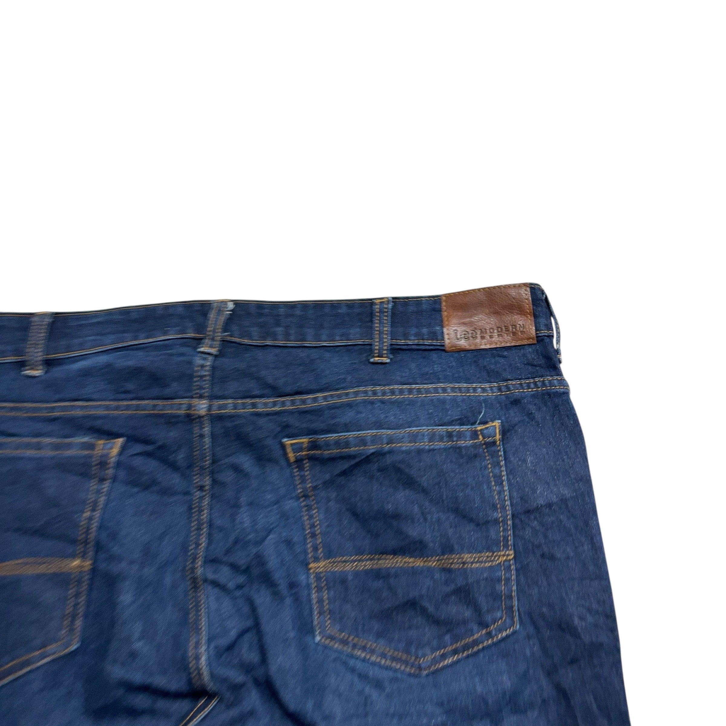 Lee Jeans W40 L32 Mens Dark Blue Regular Straight Fit Stretch Denim (E)