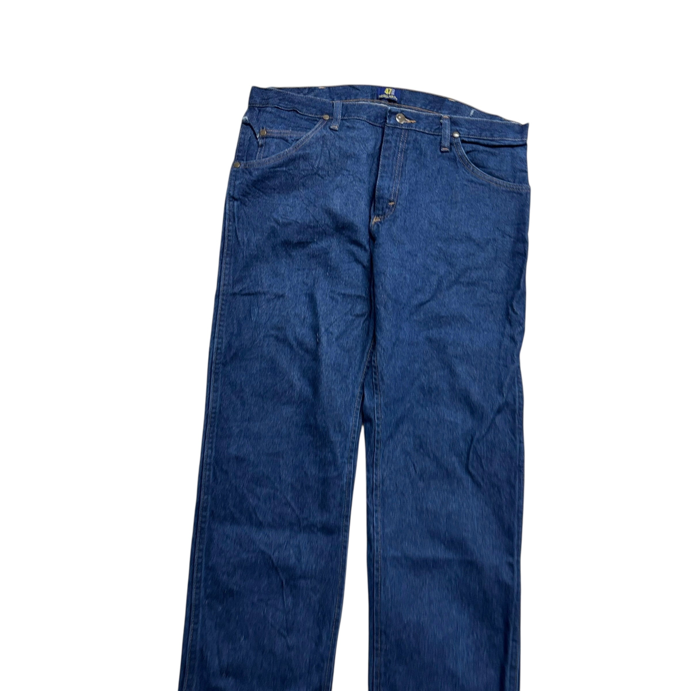 Wrangler Jeans Cowboy Cut W36 L30 Mens Dark Blue 47MWZ Regular Fit Denim
