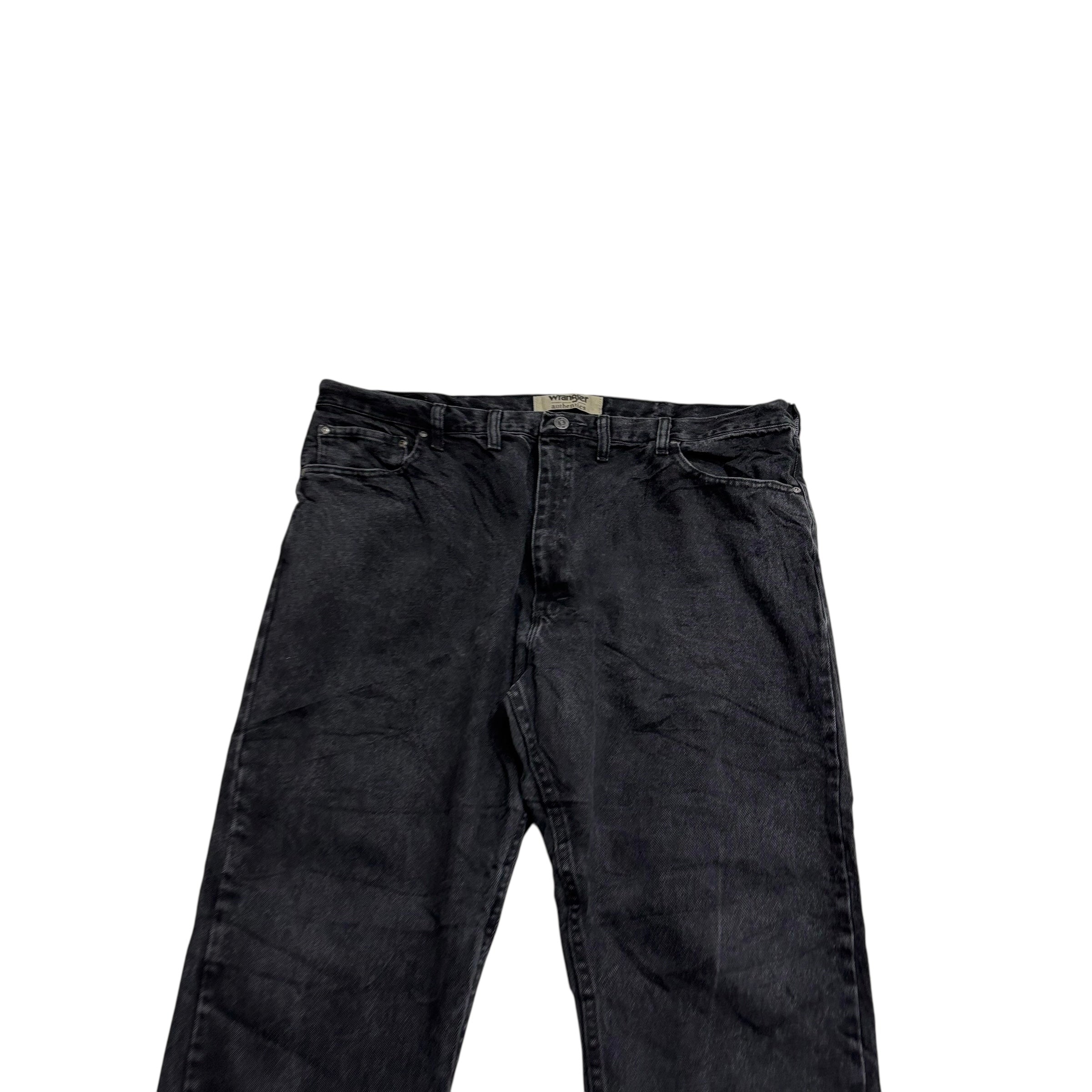 Wrangler Jeans W44 L30 Mens Black Relaxed Straight Fit Baggy Denim (E)
