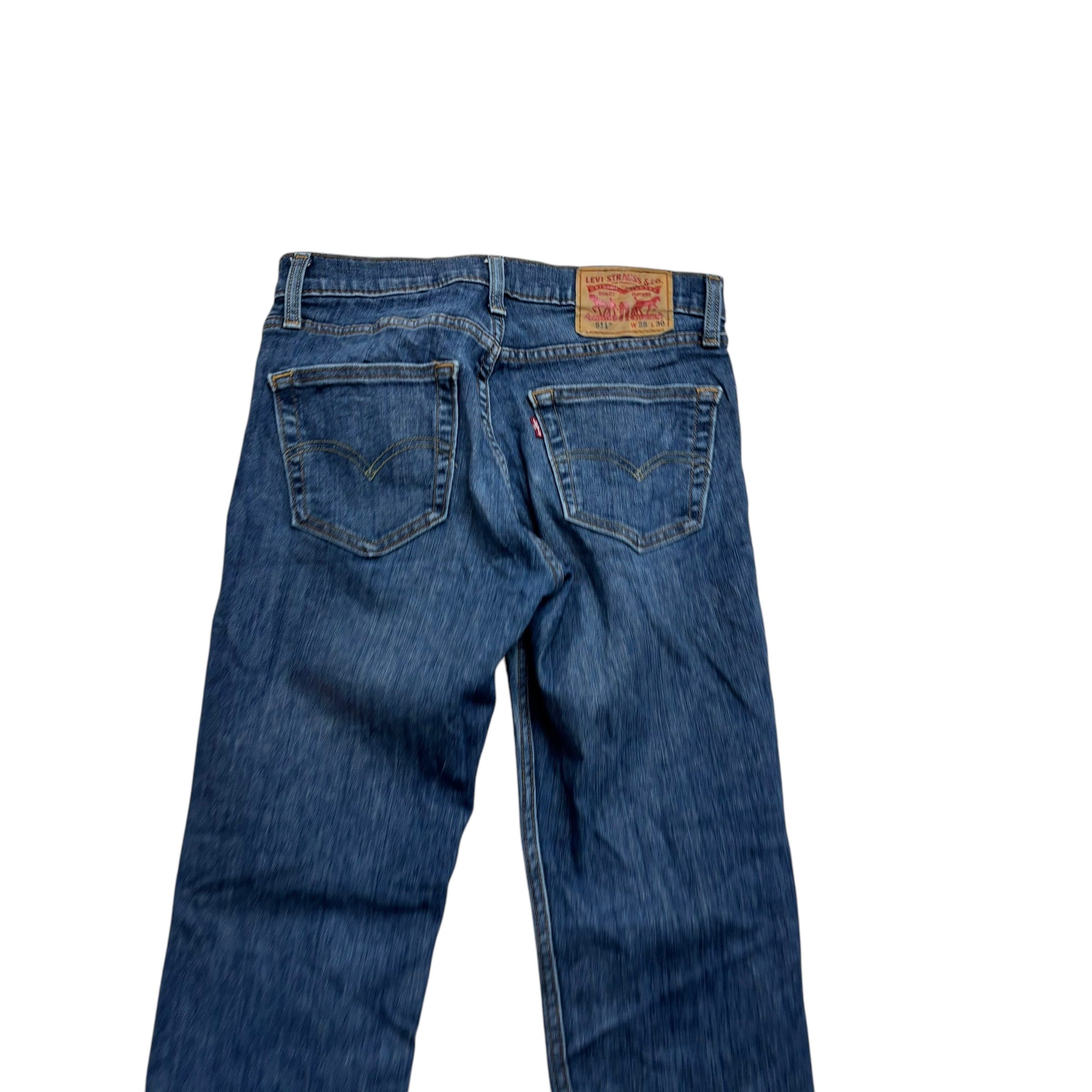 Levis 511 Jeans W28 L30 Mens Mid Blue Slim Fit Stretch Denim