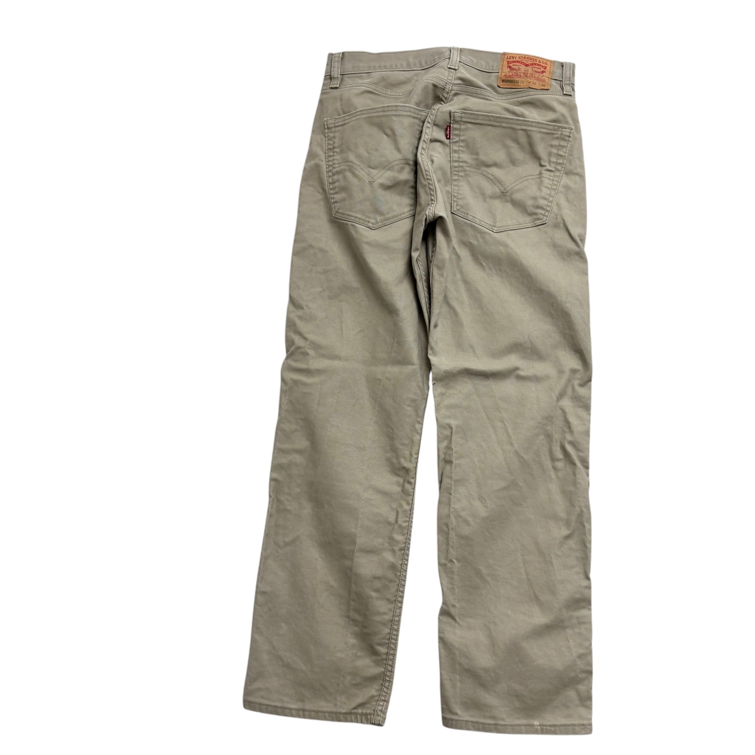 Levis Workwear Jeans W30 L29 Mens Beige Regular Straight Fit Stretch (F)