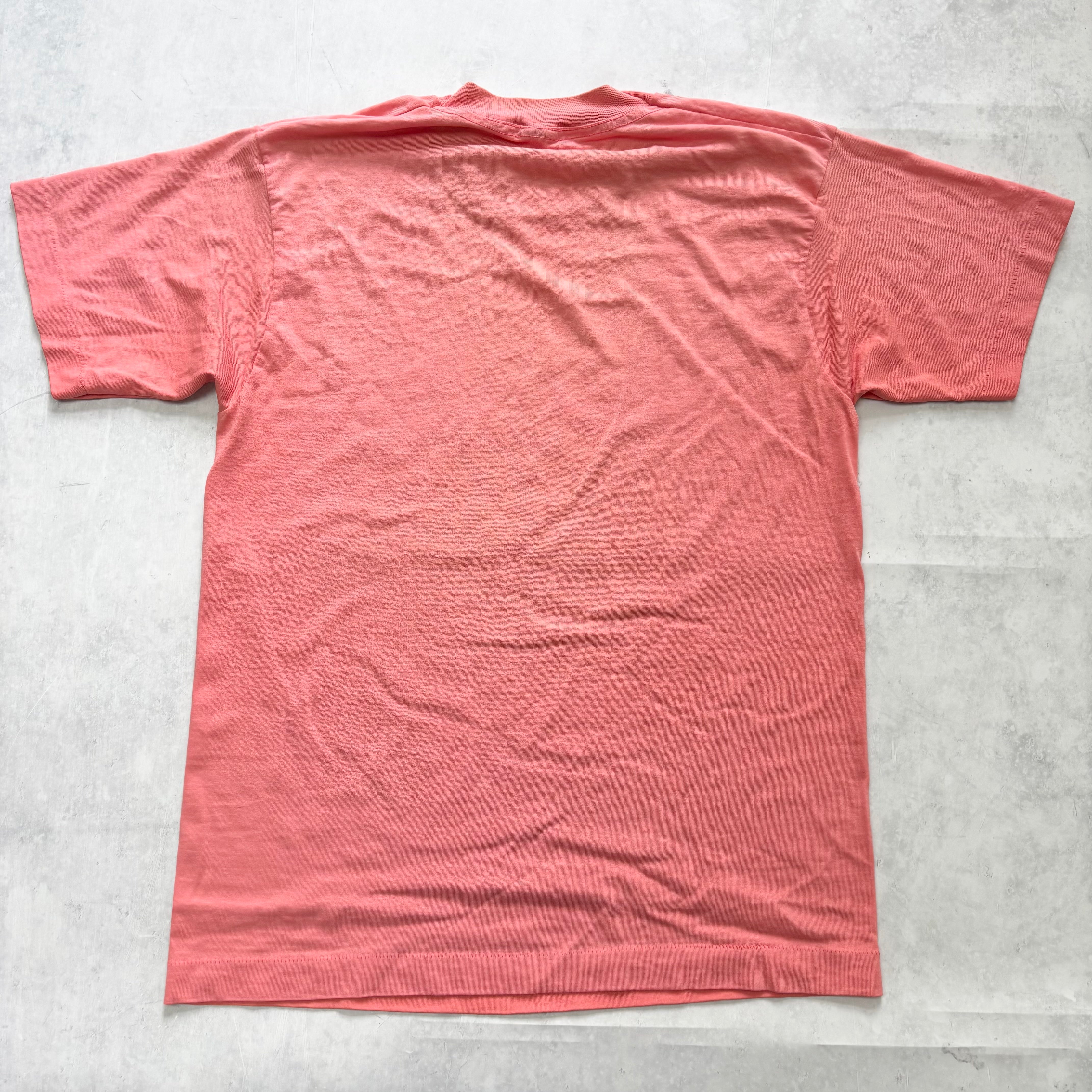 Vintage T Shirt Mens Small Peach Single Stitch Graphic Print 90s Tourist