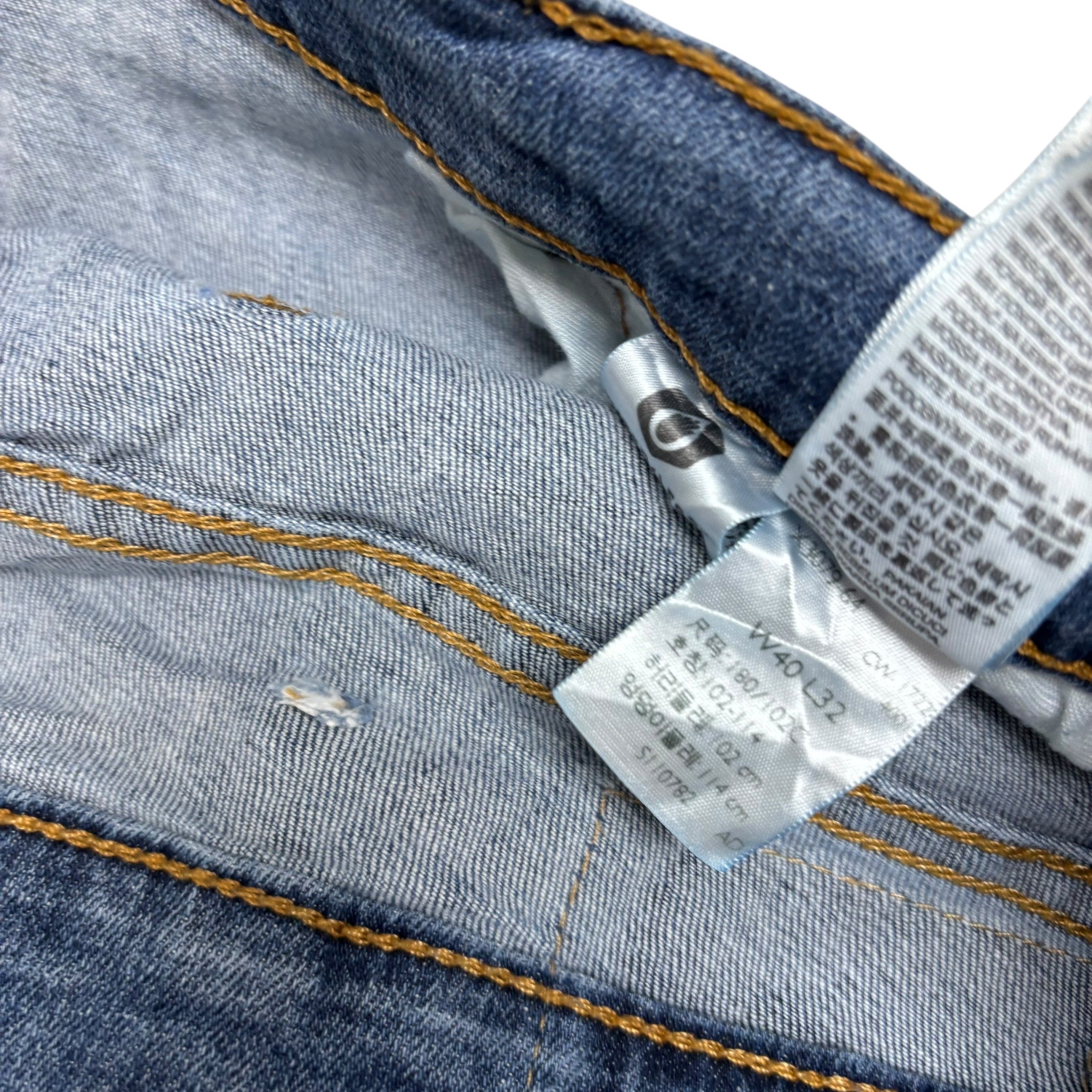 Levis 559 Jeans W40 L32 Mens Mid Blue Regular Straight Fit Stretch Denim (E)