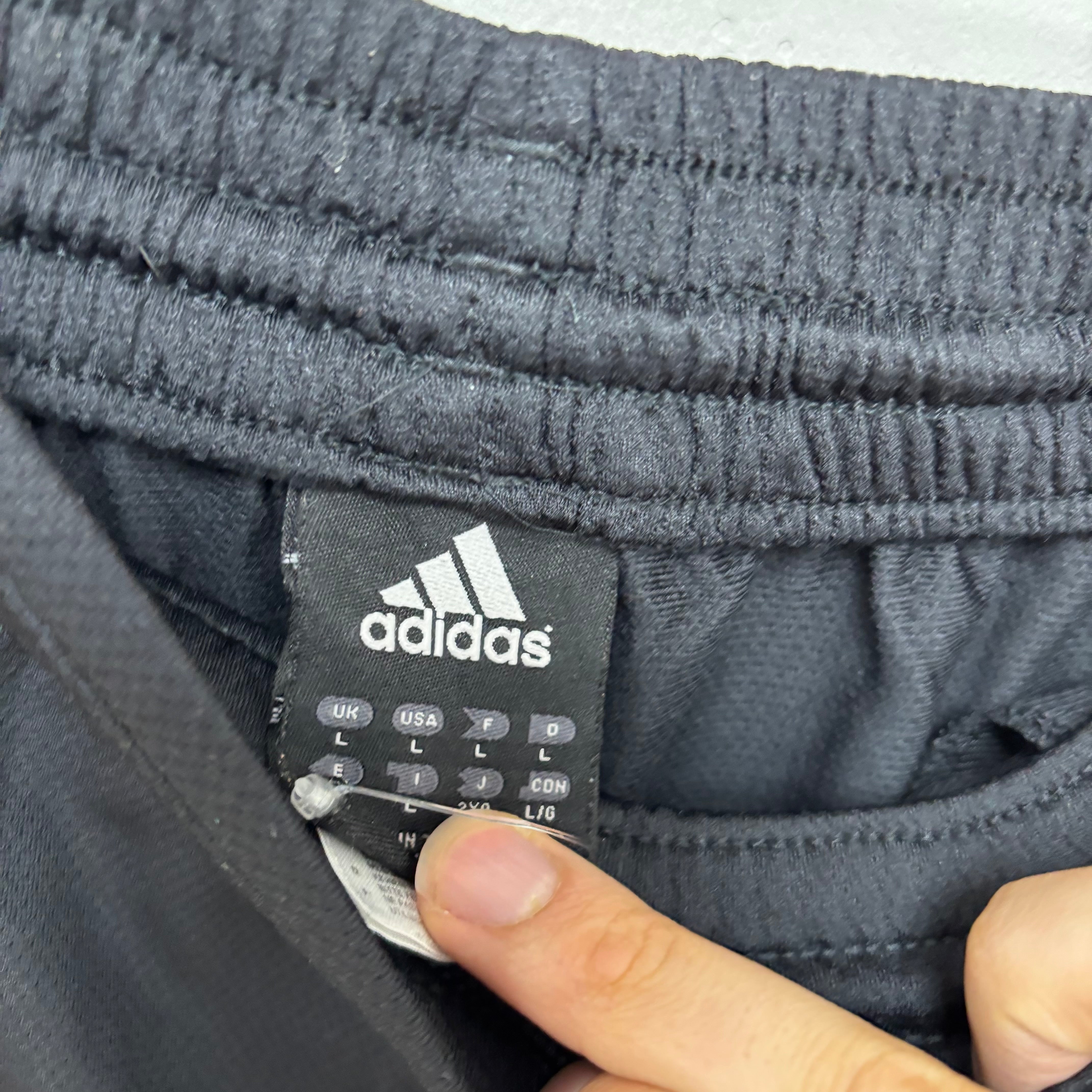 Adidas Shorts Mens Large Black Sports Running Gym Vintage Athletic Pockets (E)