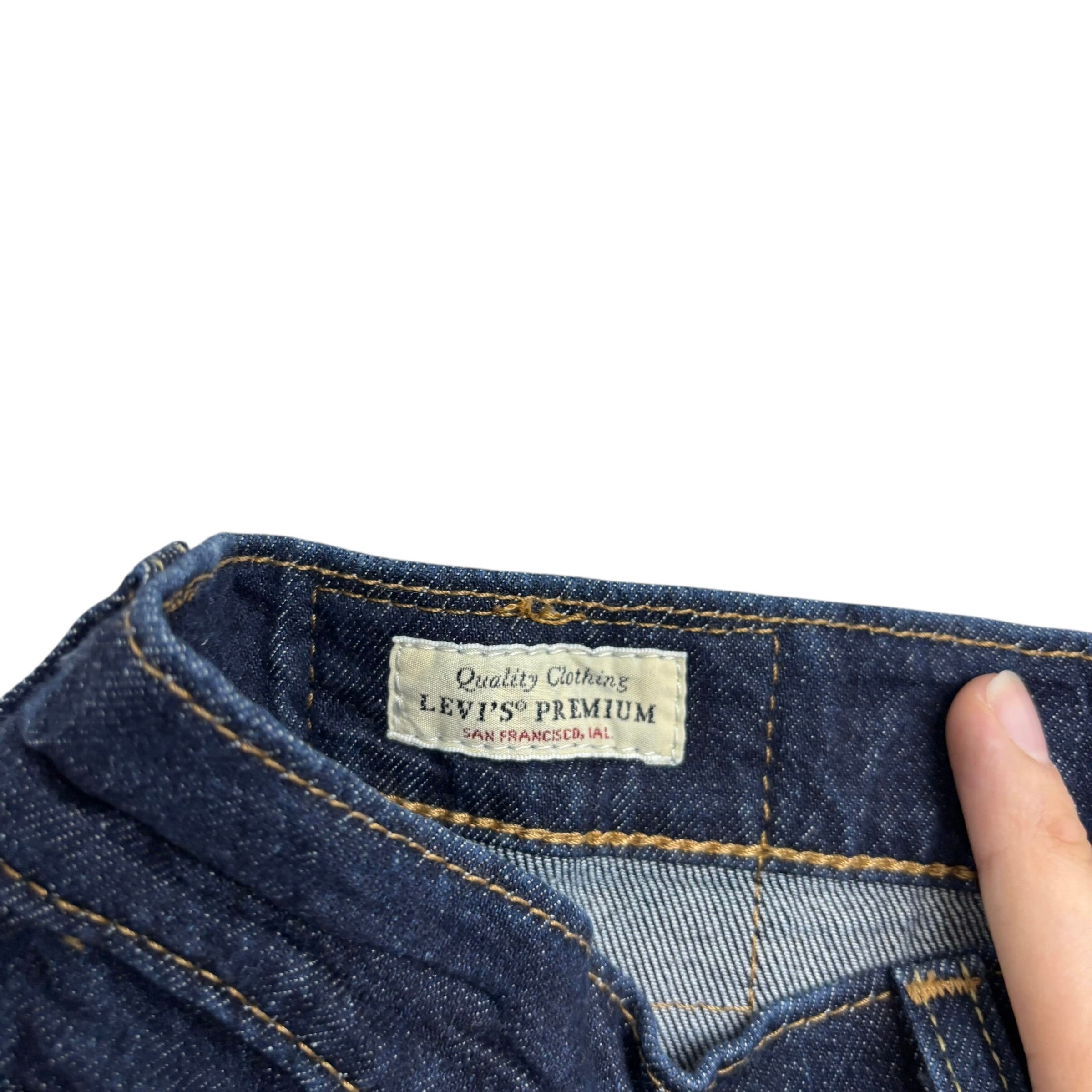 Levis 502 Jeans W34 L32 Mens Dark Blue Regular Tapered Fit Stretch Premium (E)
