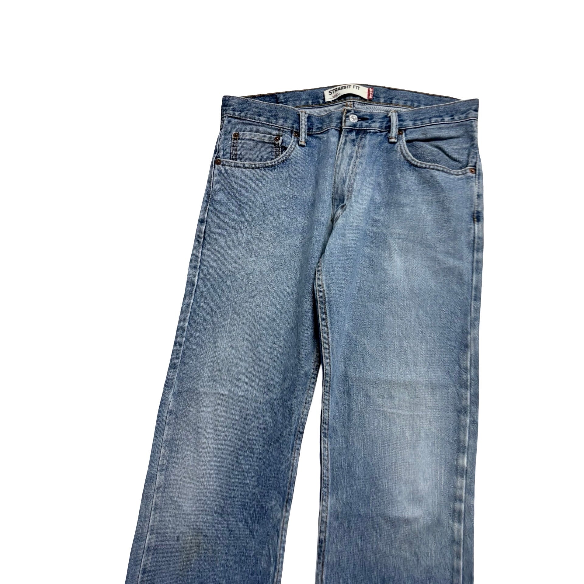 Levis 505 Jeans W34 L30 Mens Light Blue Regular Straight Fit Vintage Denim