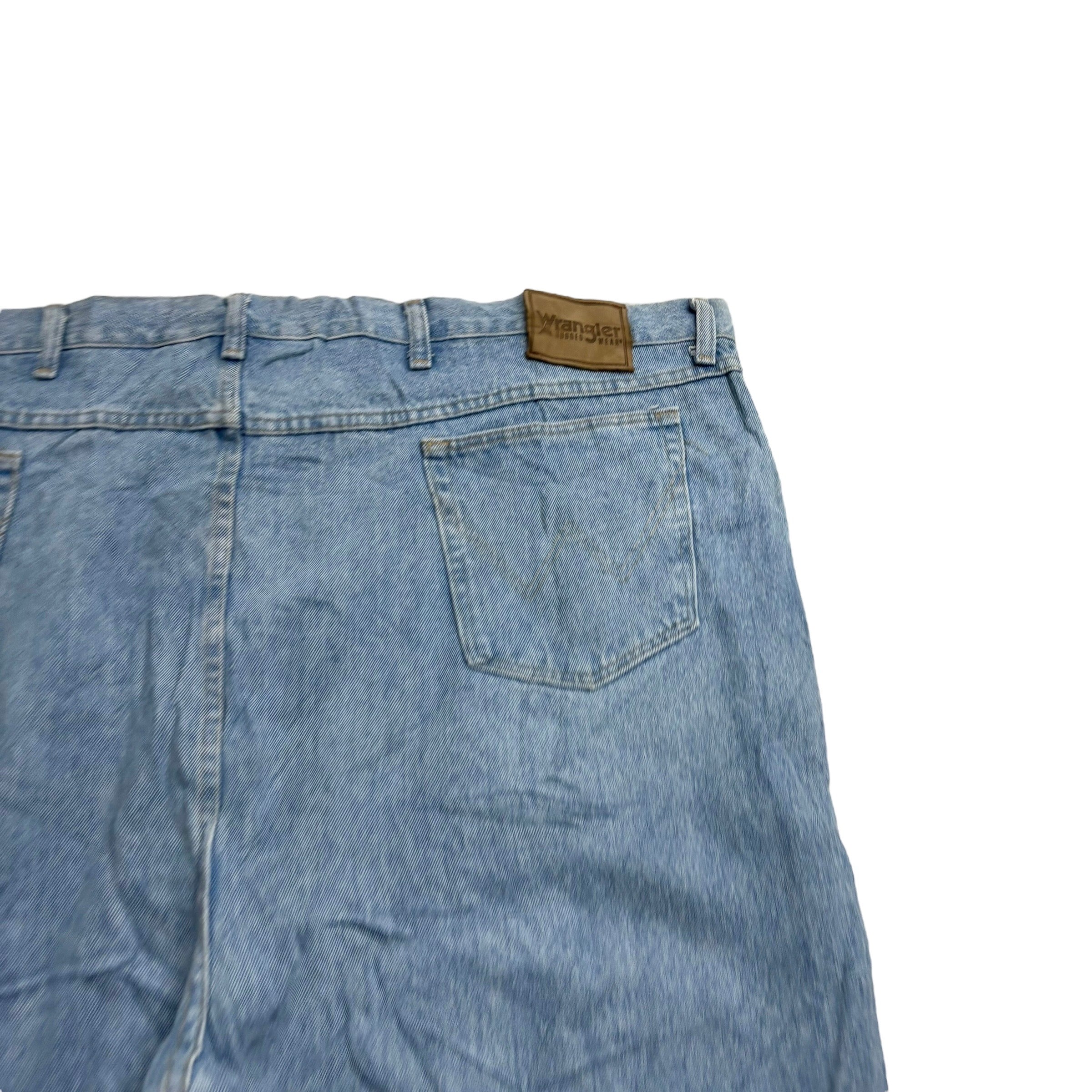 Wrangler Jeans W54 L34 Mens Light Blue Regular Straight Fit Vintage Denim (E)