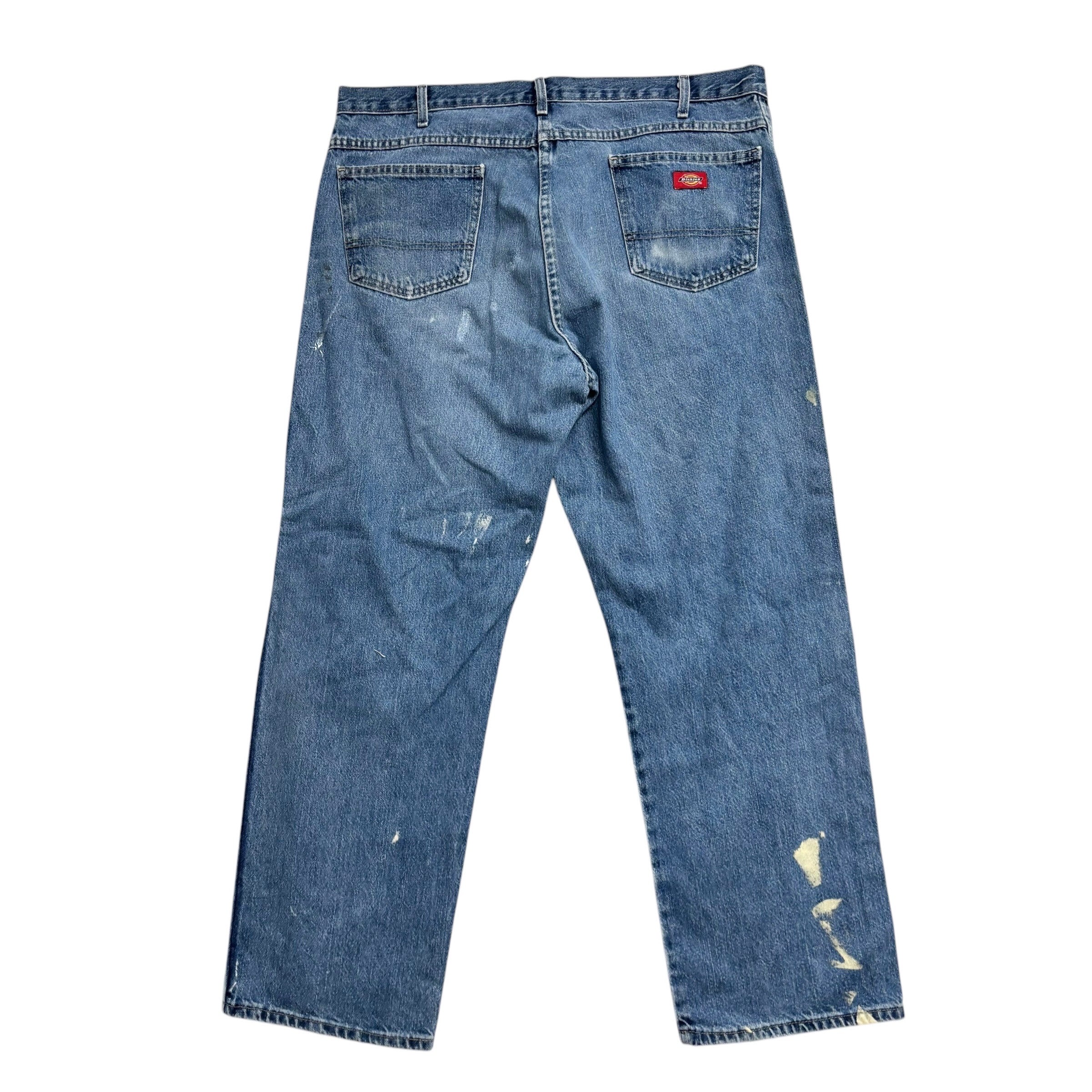 Dickies Jeans W38 L30 Mens Light Blue Regular Straight Fit Denim (F)