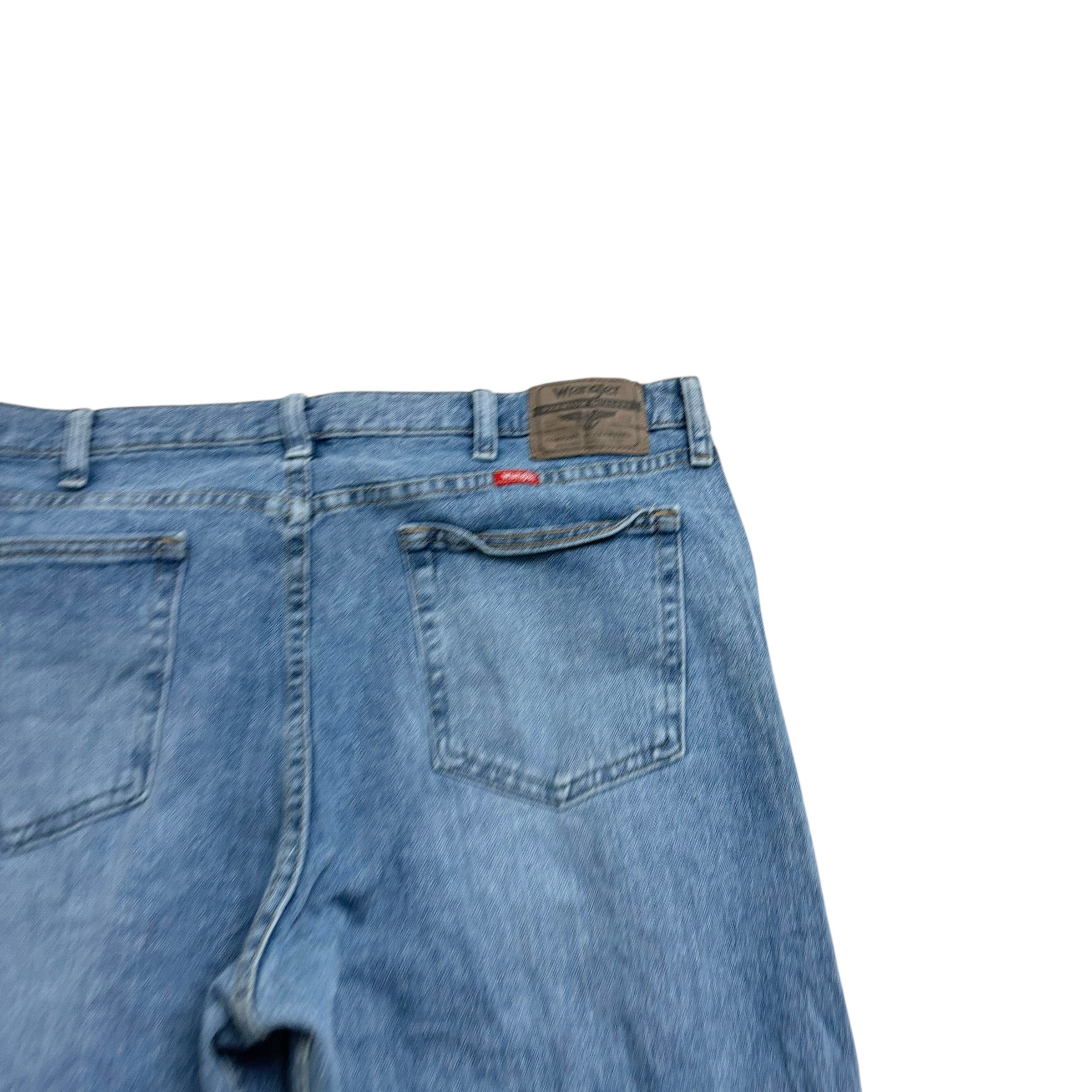 Wrangler Jeans W38 L29 Mens Light Blue Regular Straight Fit Stretch Denim