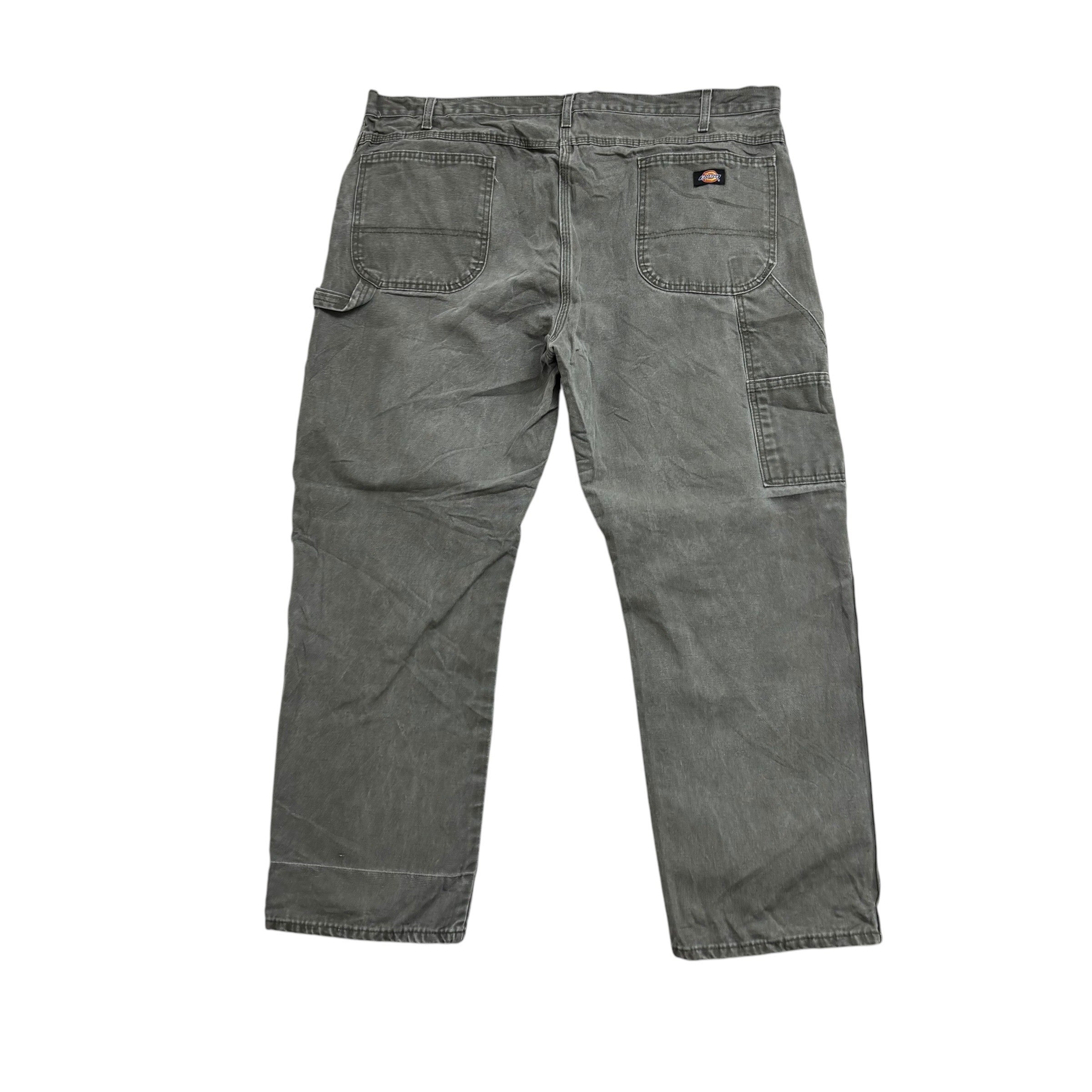 Dickies Carpenter Pants W42 L30 Mens Green Relaxed Straight Trousers Jeans