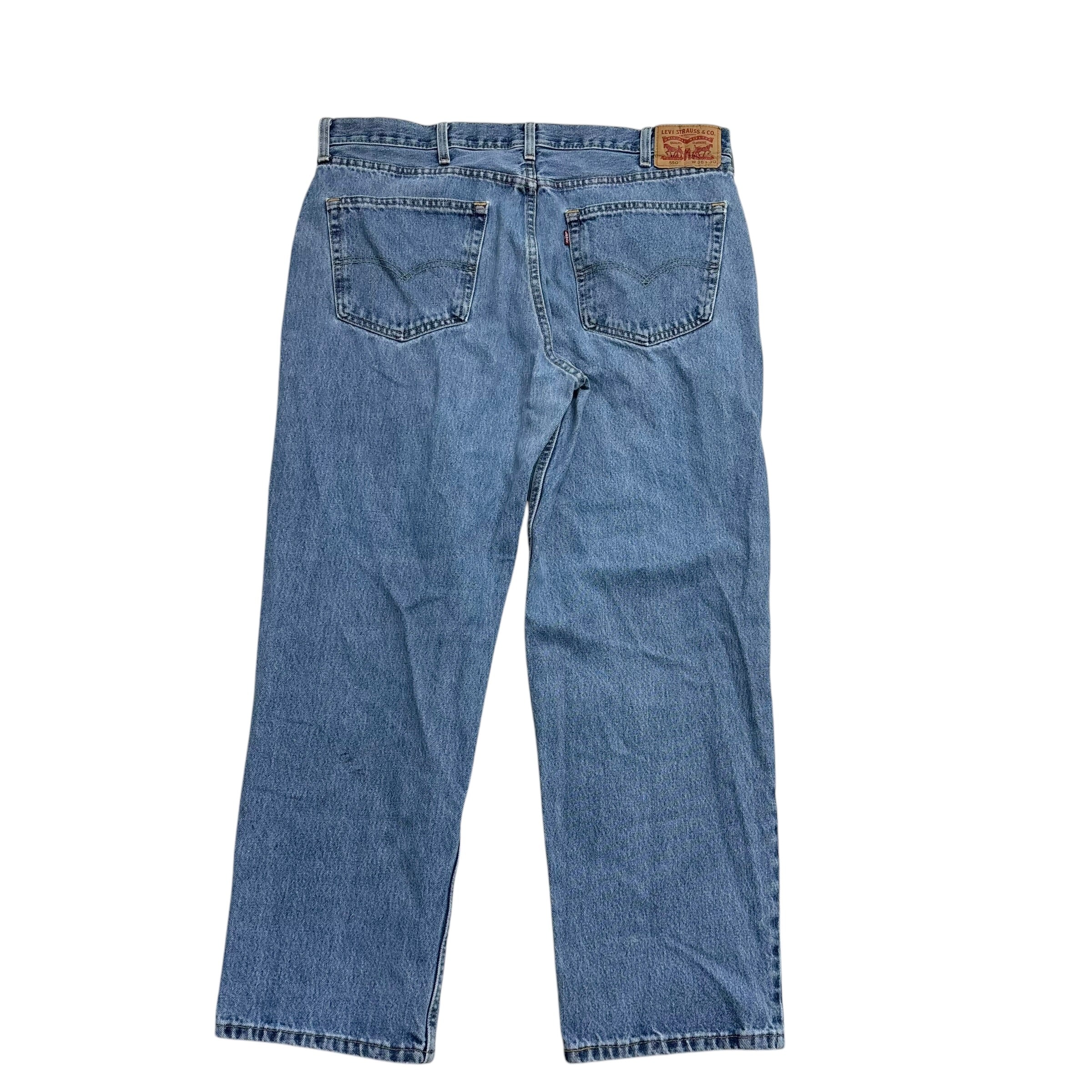 Levis 550 Jeans W38 L30 Mens Light Blue Baggy Relaxed Straight Fit Denim