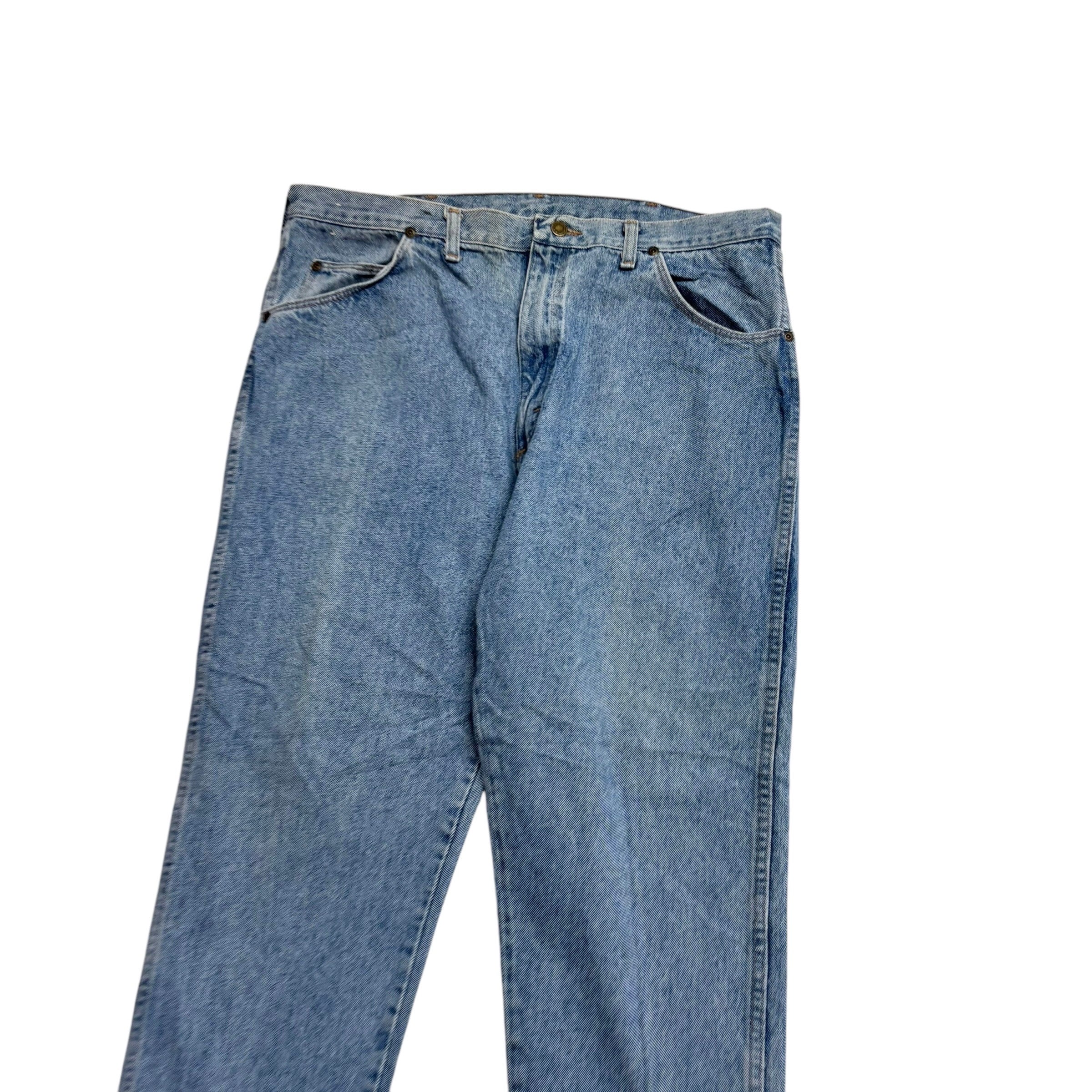 Wrangler Jeans W40 L30 Mens Light Blue Relaxed Taper Fit USA Made Vintage
