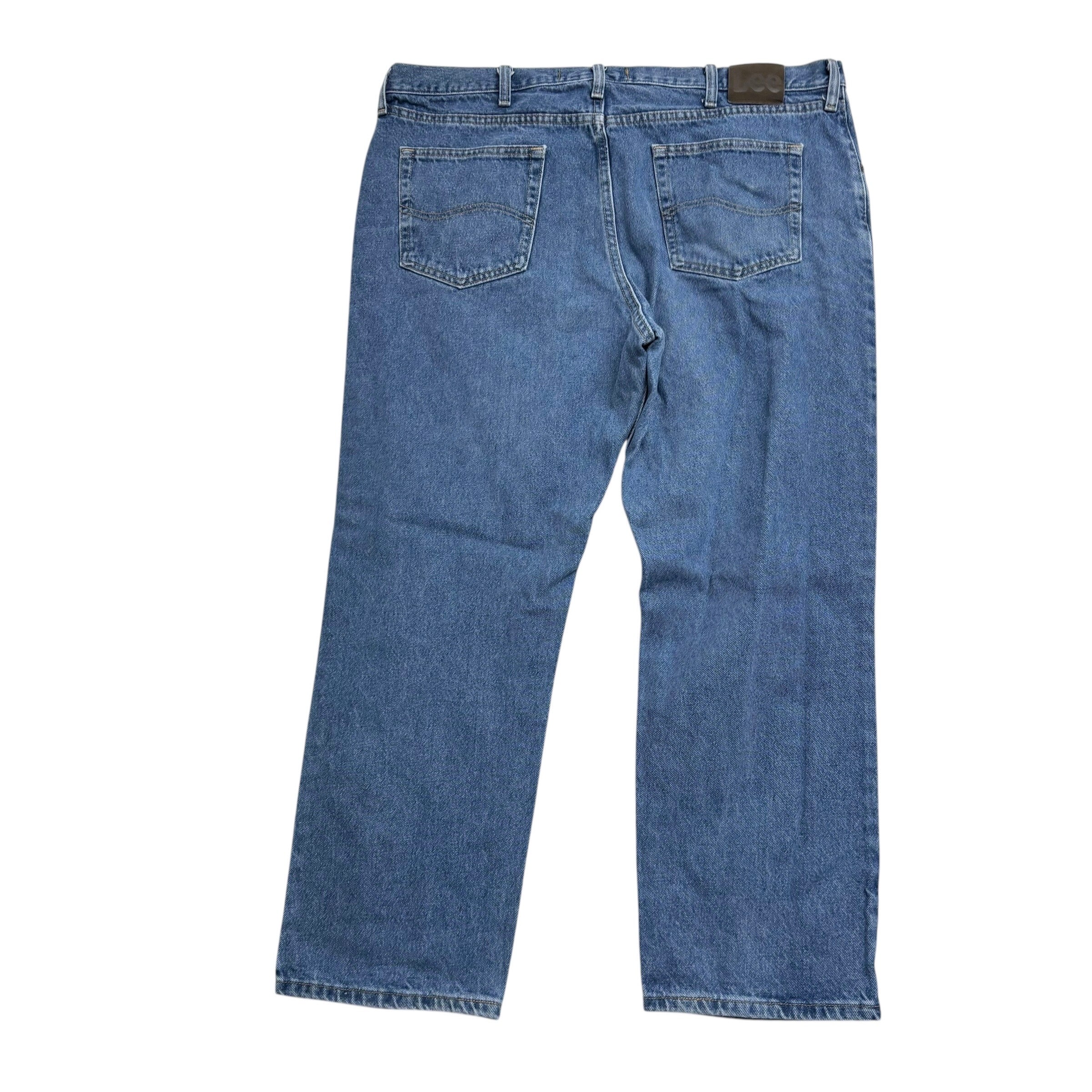 Lee Jeans W42 L30 Mens Regular Straight Fit Mid Blue Vintage Denim