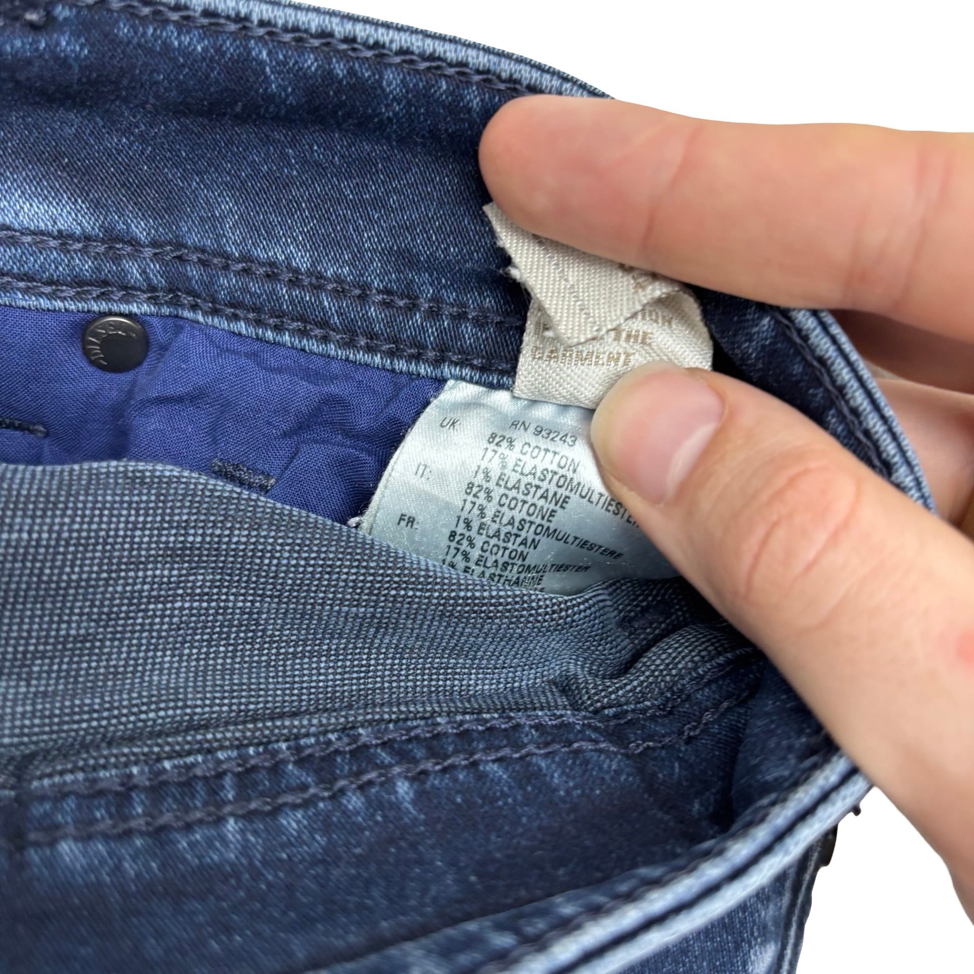 Diesel Sleenker Jeans W34 L32 Mens Navy Blue Slim Skinny Fit Stretch Denim