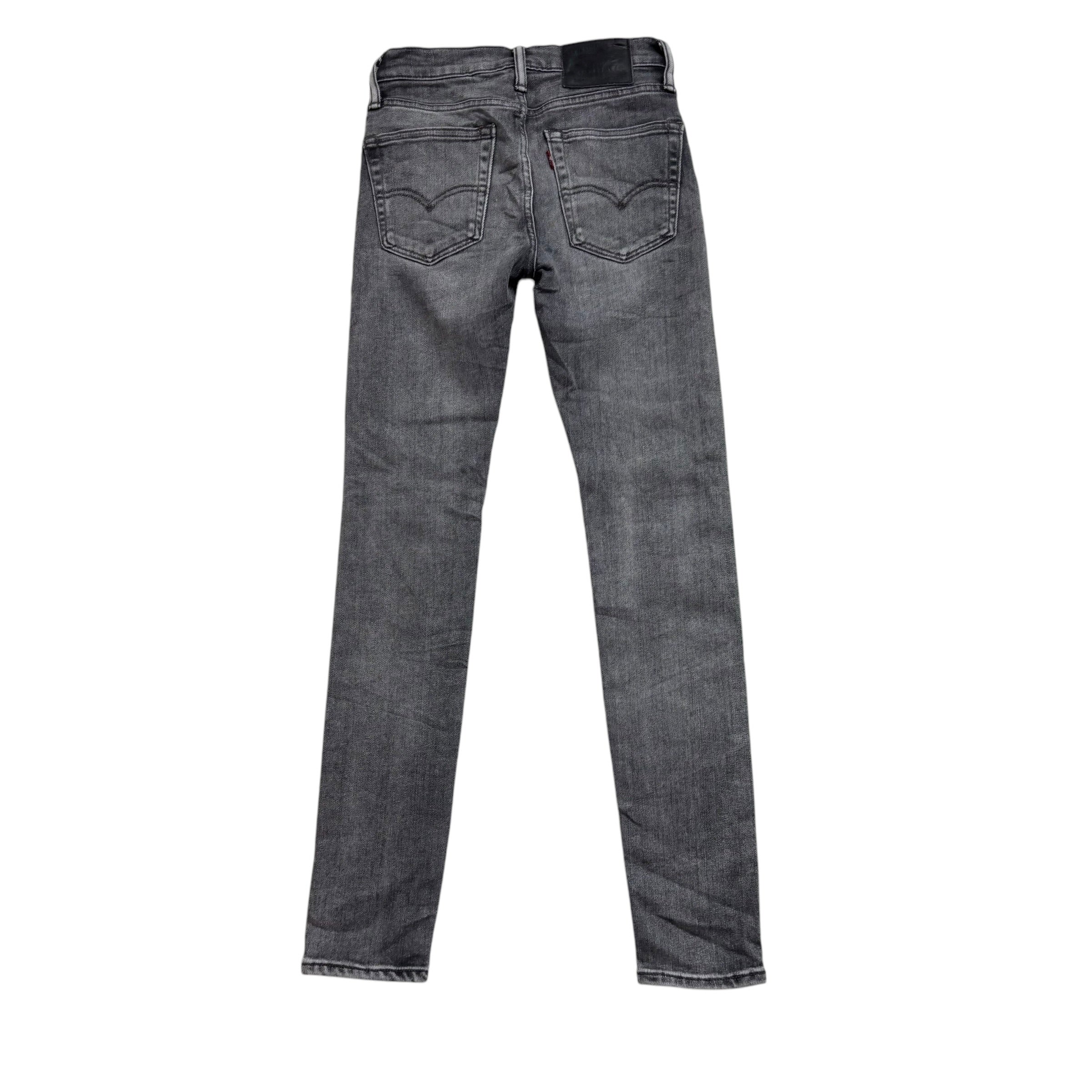 Levis 519 Jeans W26 L32 Mens Grey Super Skinny Fit Stretch Denim (E)