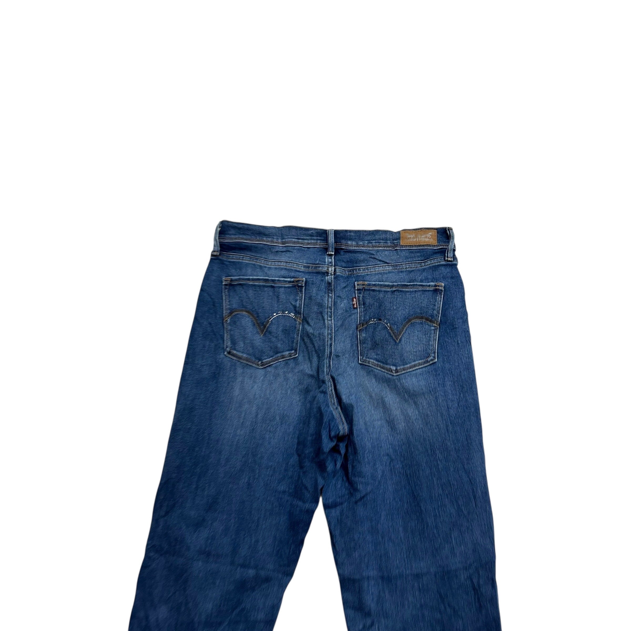 Levis 512 Jeans W31 L32 Womens Slimming Bootcut Dark Blue Stretch Denim