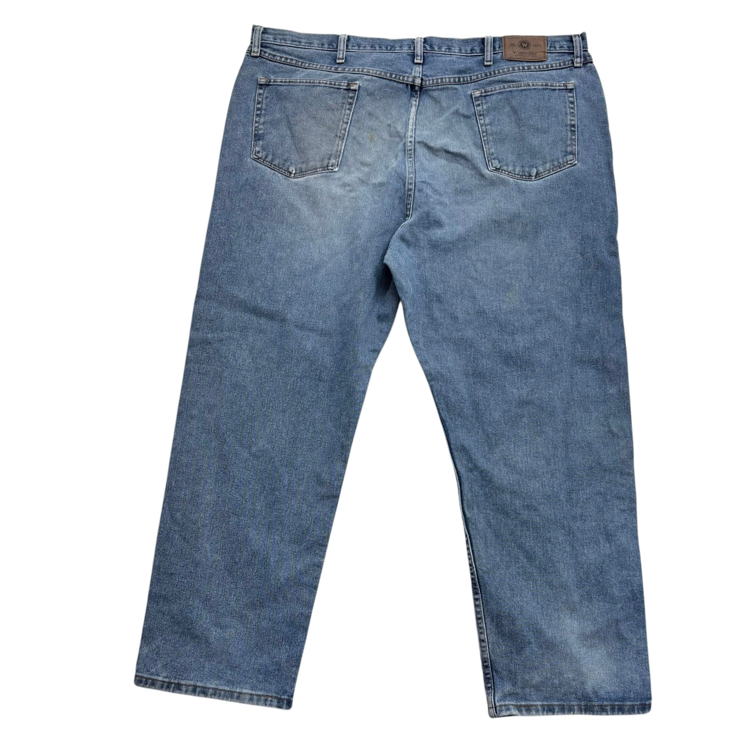 Wrangler Jeans W44 L30 Mens Mid Blue Relaxed Straight Fit Vintage Denim