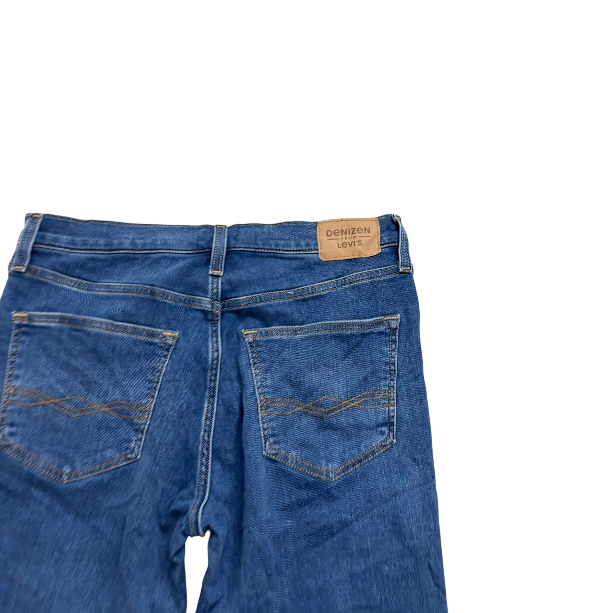 Levis Denizen Jeans W34 L26 Mens Mid Blue Slim Fit Stretch Denim (E)