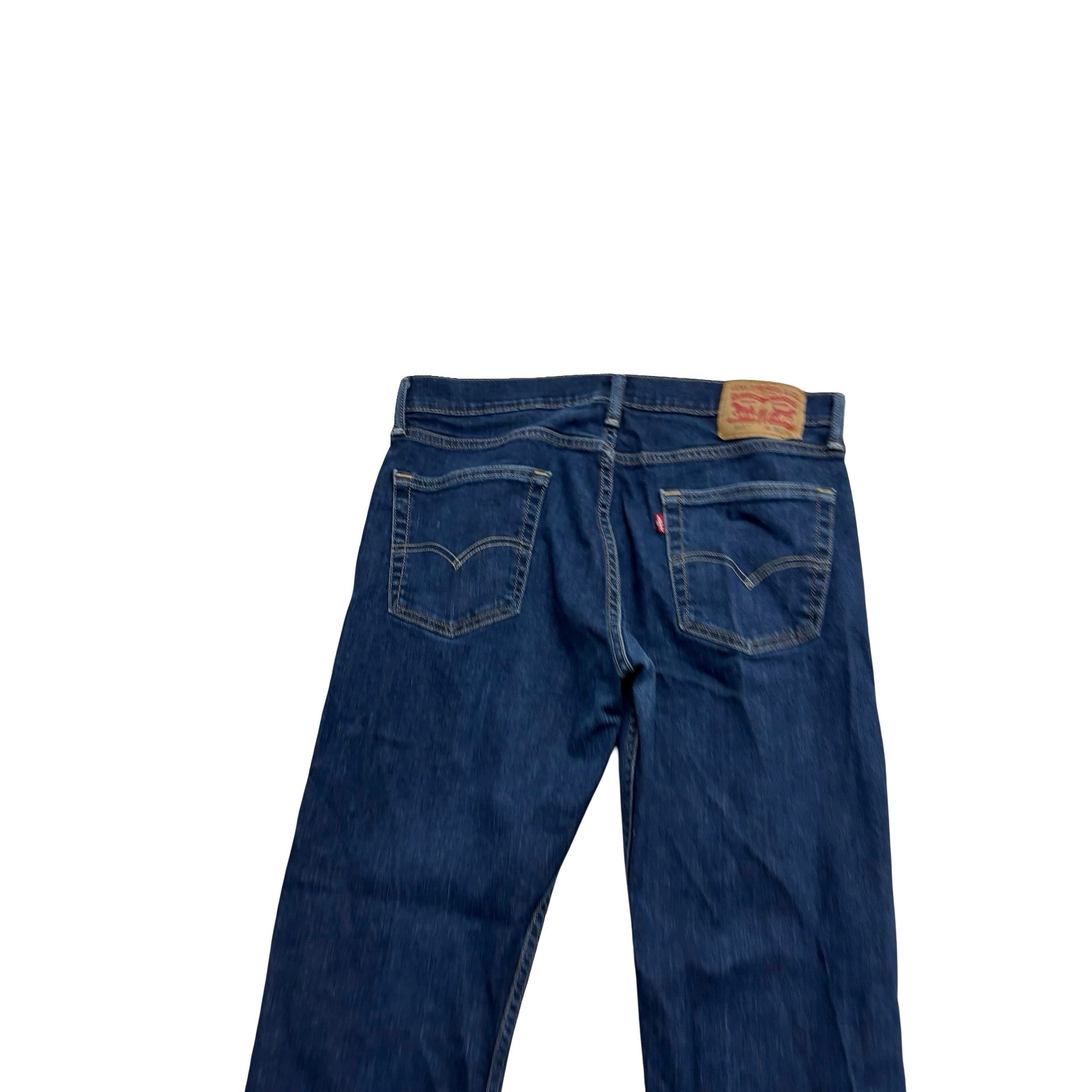 Levis 513 Jeans W32 L32 Mens Dark Blue Slim Straight Fit Stretch Denim (E)