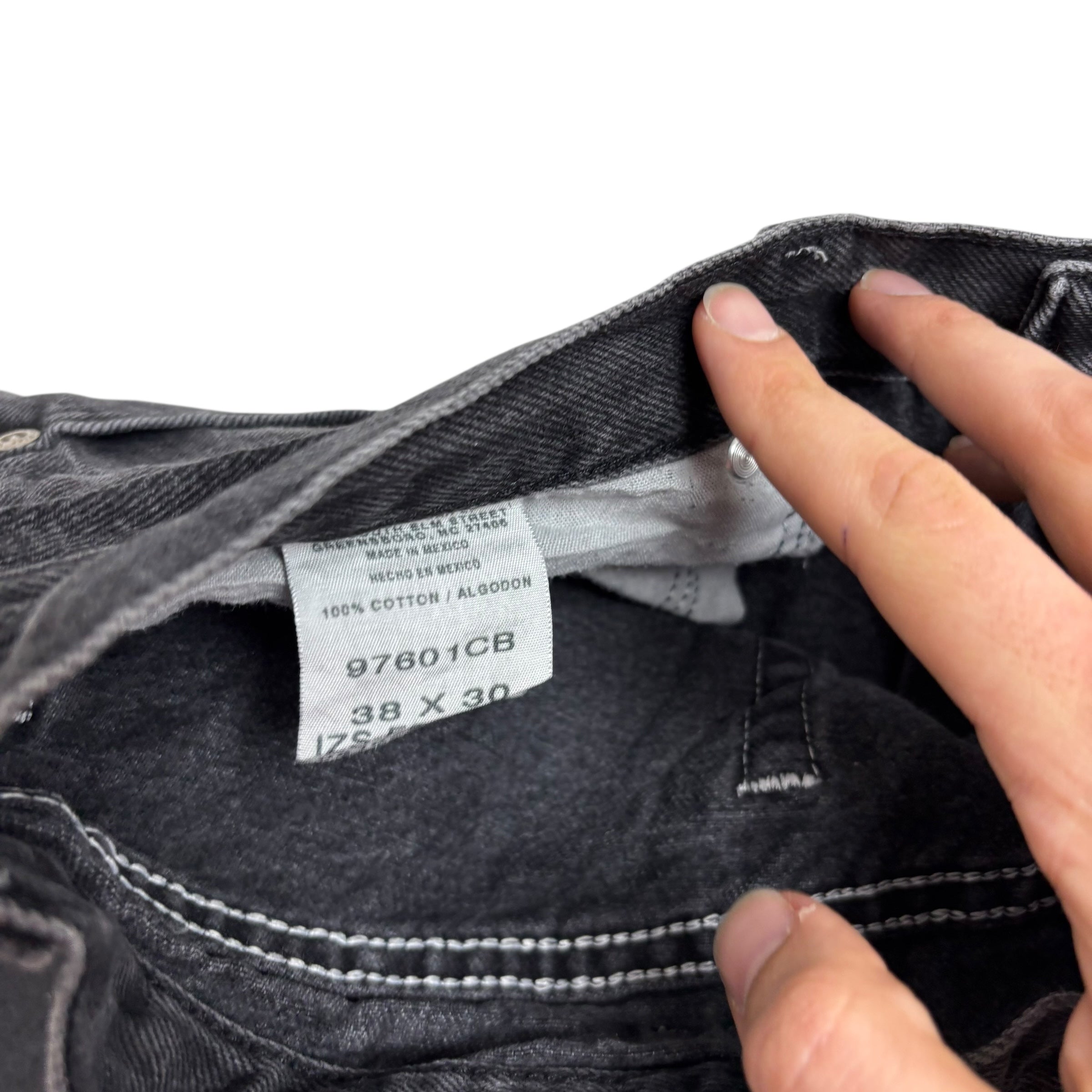 Wrangler Denim Shorts W36 Mens Black 7in Regular Fit Cut Off