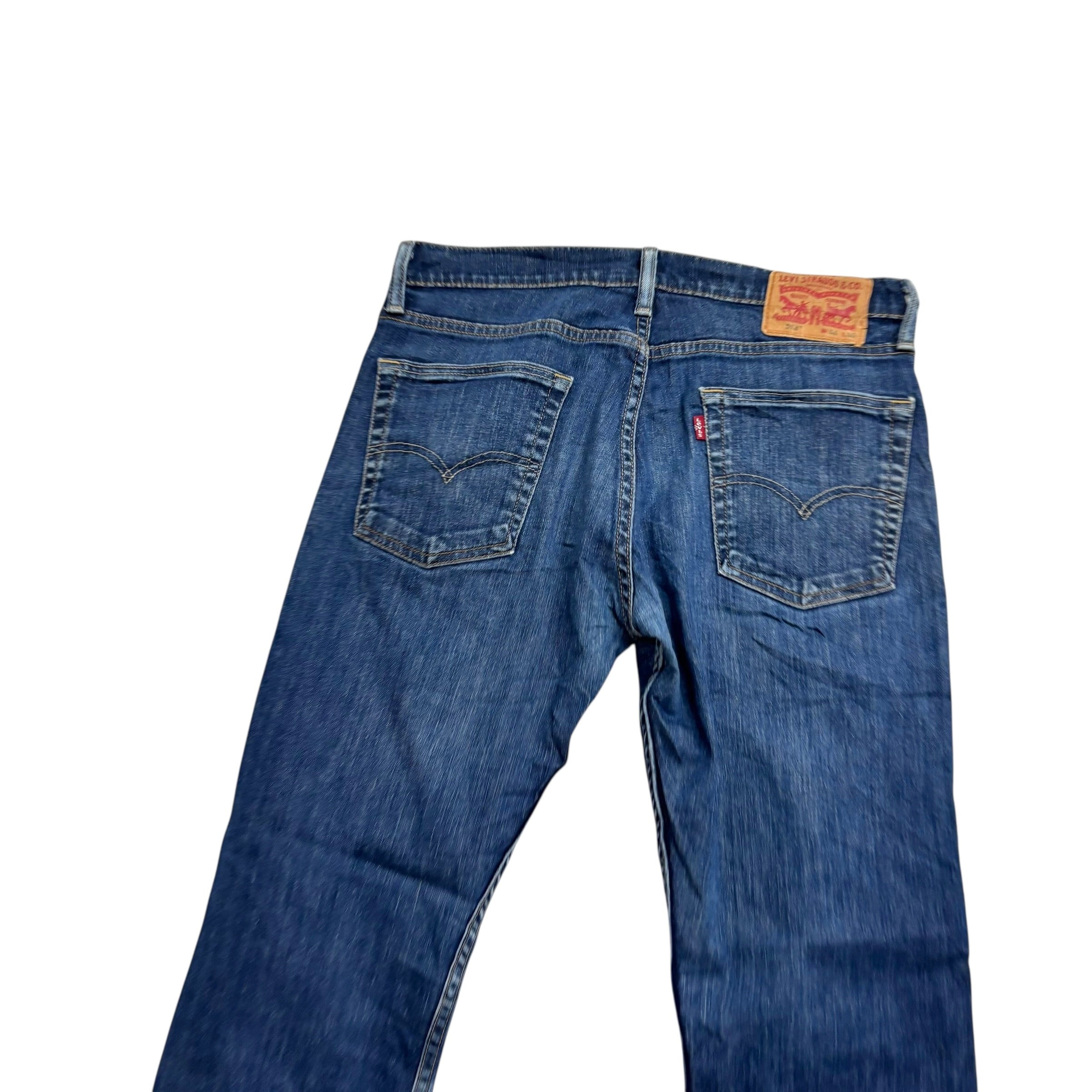 Levis 513 Jeans W31 L30 Mens Mid Blue Slim Straight Fit Stretch Denim