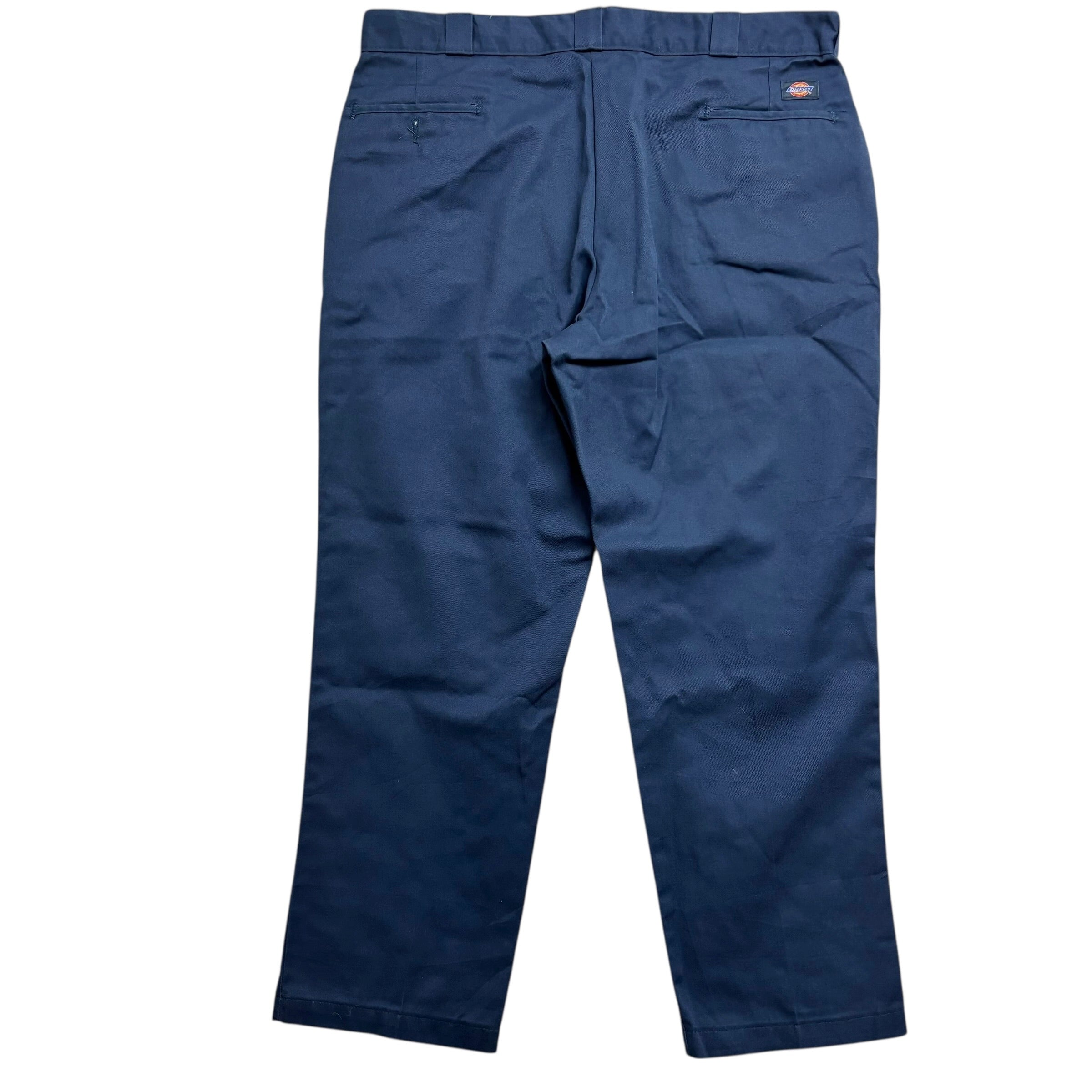 Dickies 874 Trousers W40 L30 Mens Blue Original Straight Fit Pants (E)