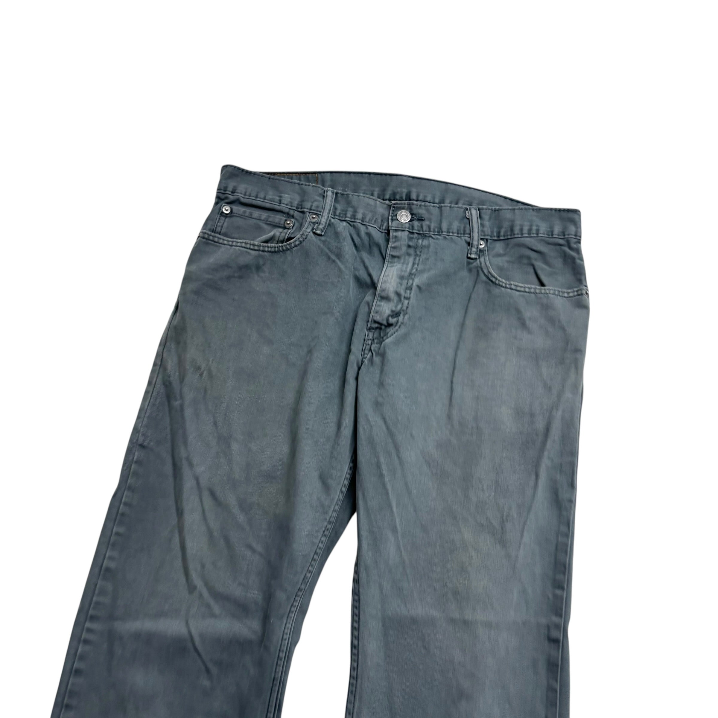 Levis 514 Trousers W35 L30 Mens Green Regular Straight Fit Vintage Pants