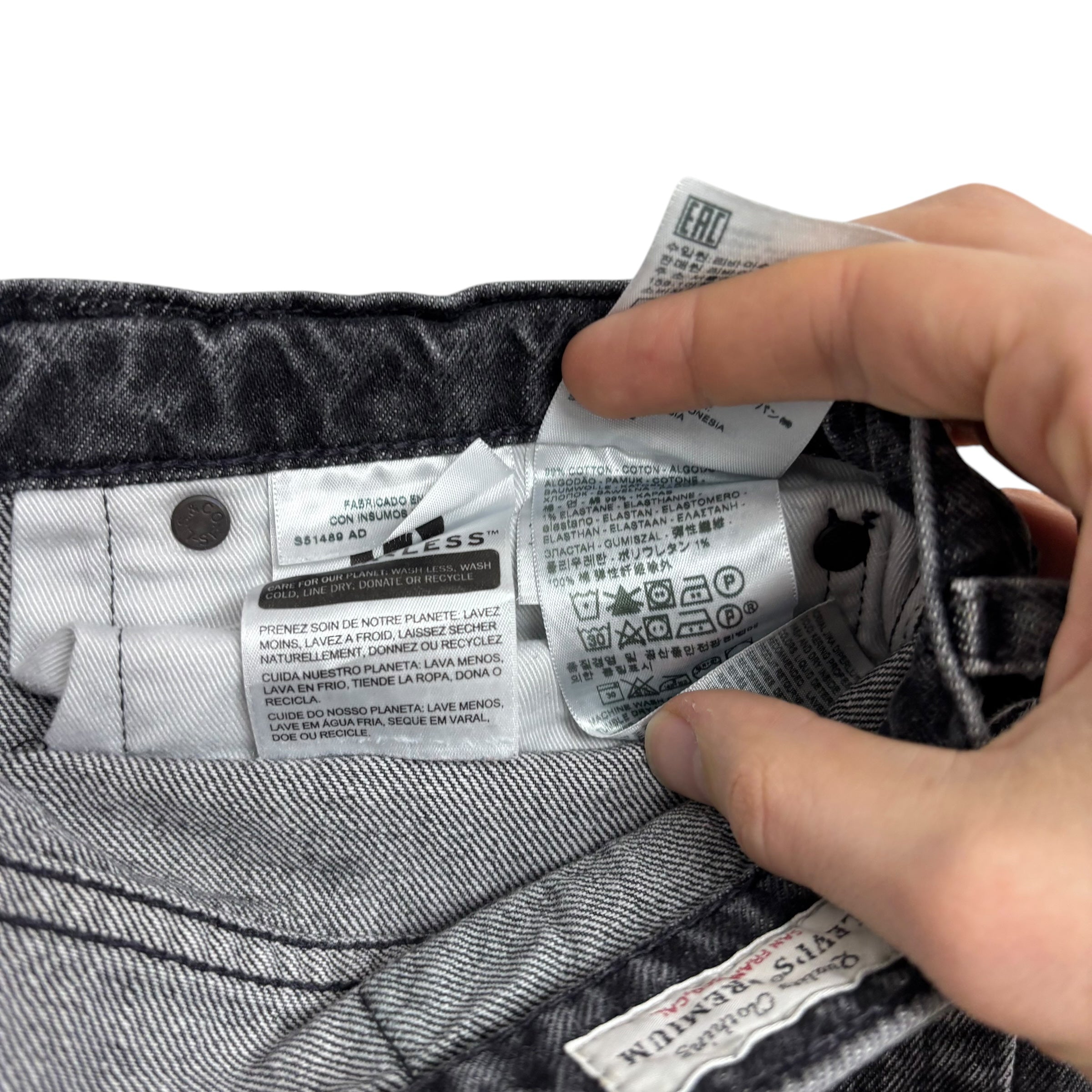 Levis 512 Jeans W31 L27 Mens Black Slim Tapered Fit Stretch Premium Denim (E)