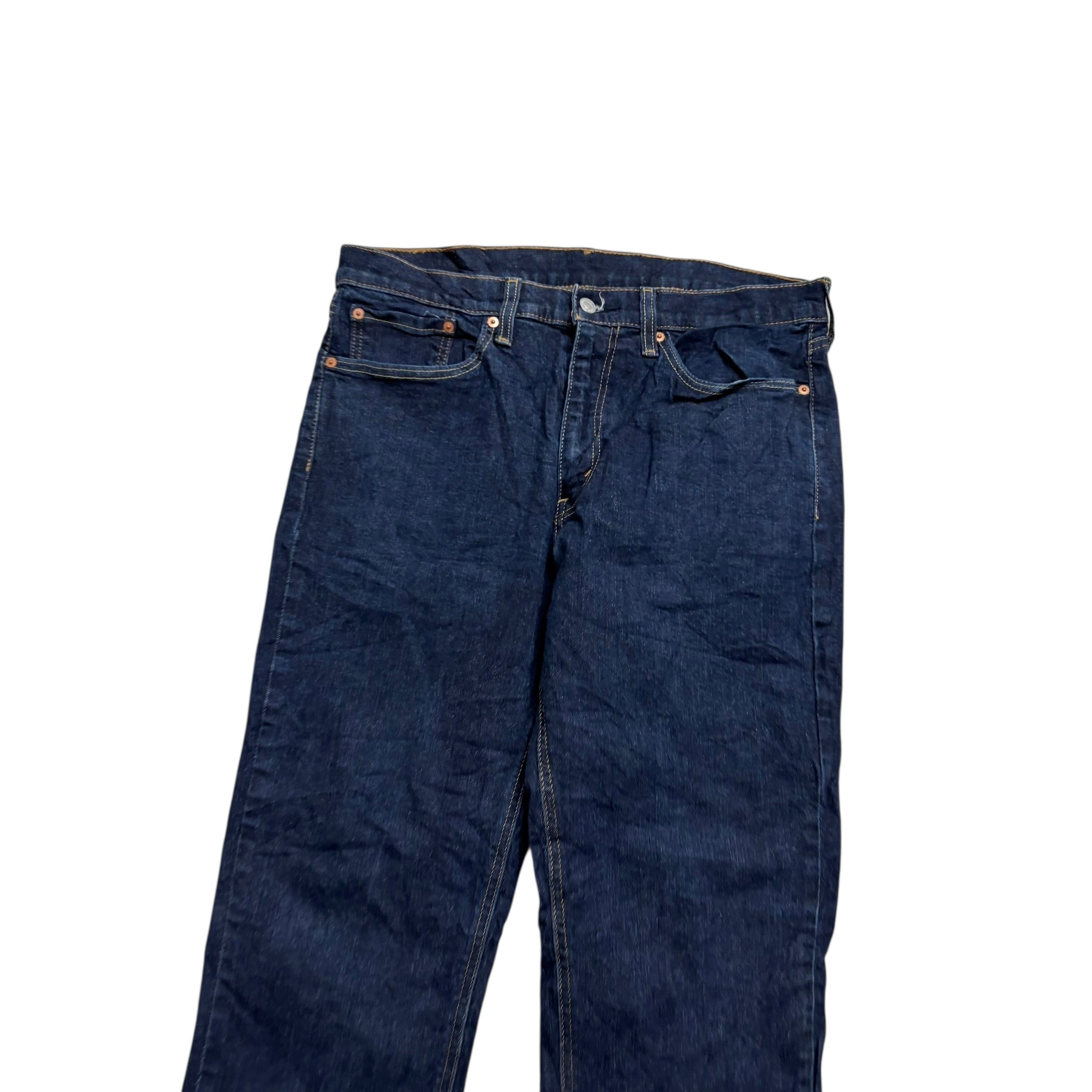 Levis 541 Jeans W34 L31 Mens Dark Blue Athletic Tapered Fit Stretch Denim