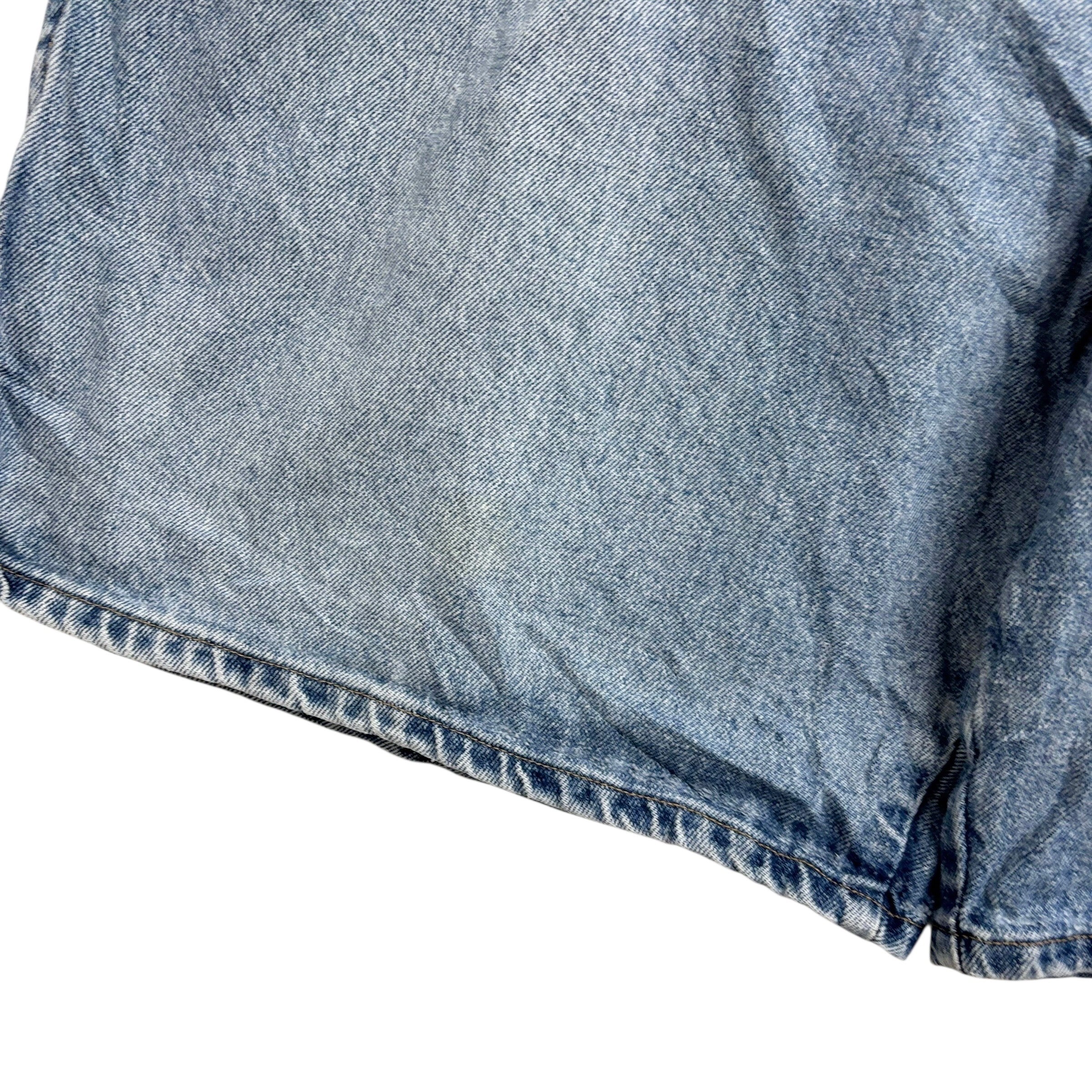 Vintage Wrangler Baggy Jorts W46 Mens Denim Shorts Light Blue Relaxed Fit