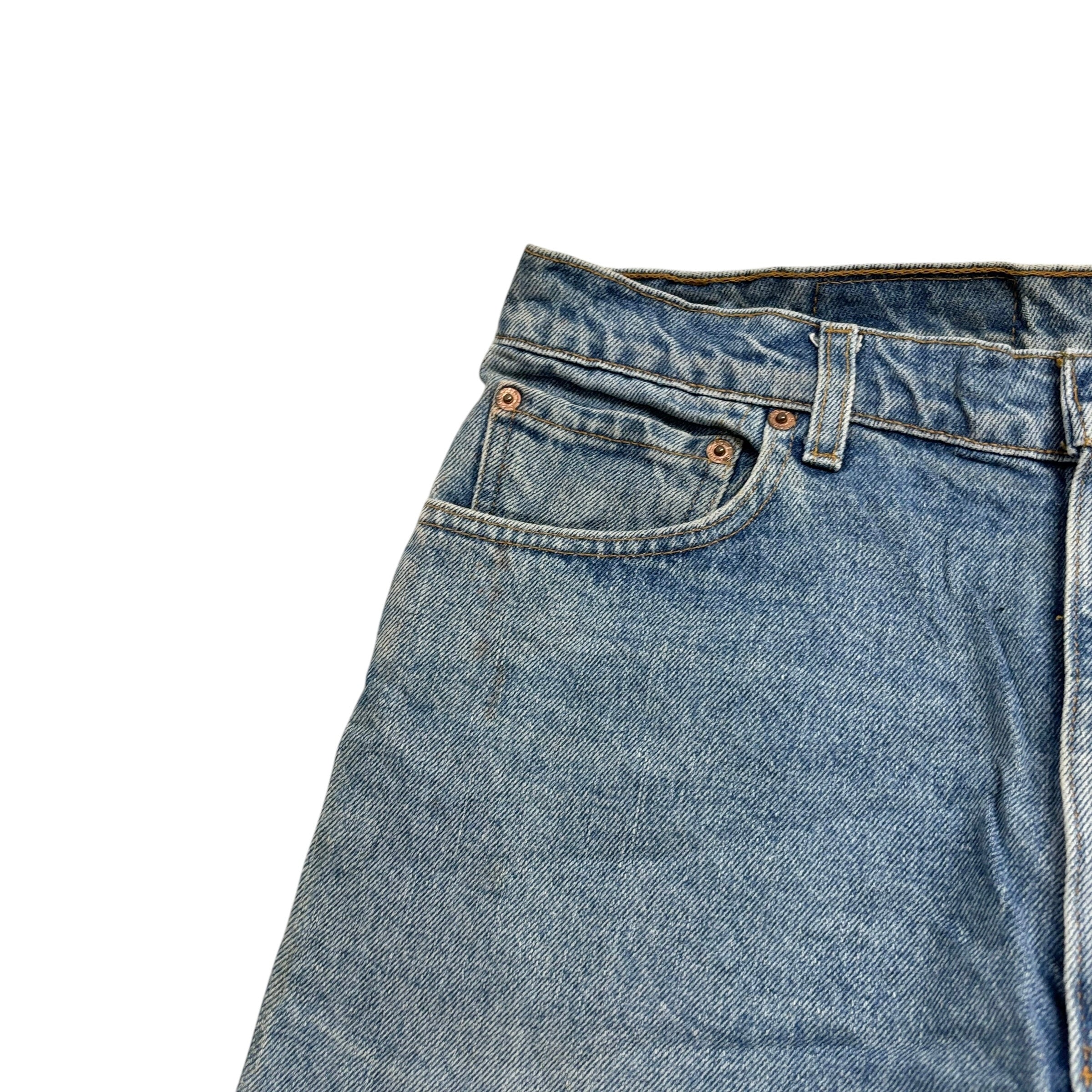 Levis 505 Jeans W36 L32 Mens Light Blue Regular Straight Fit Vintage Denim