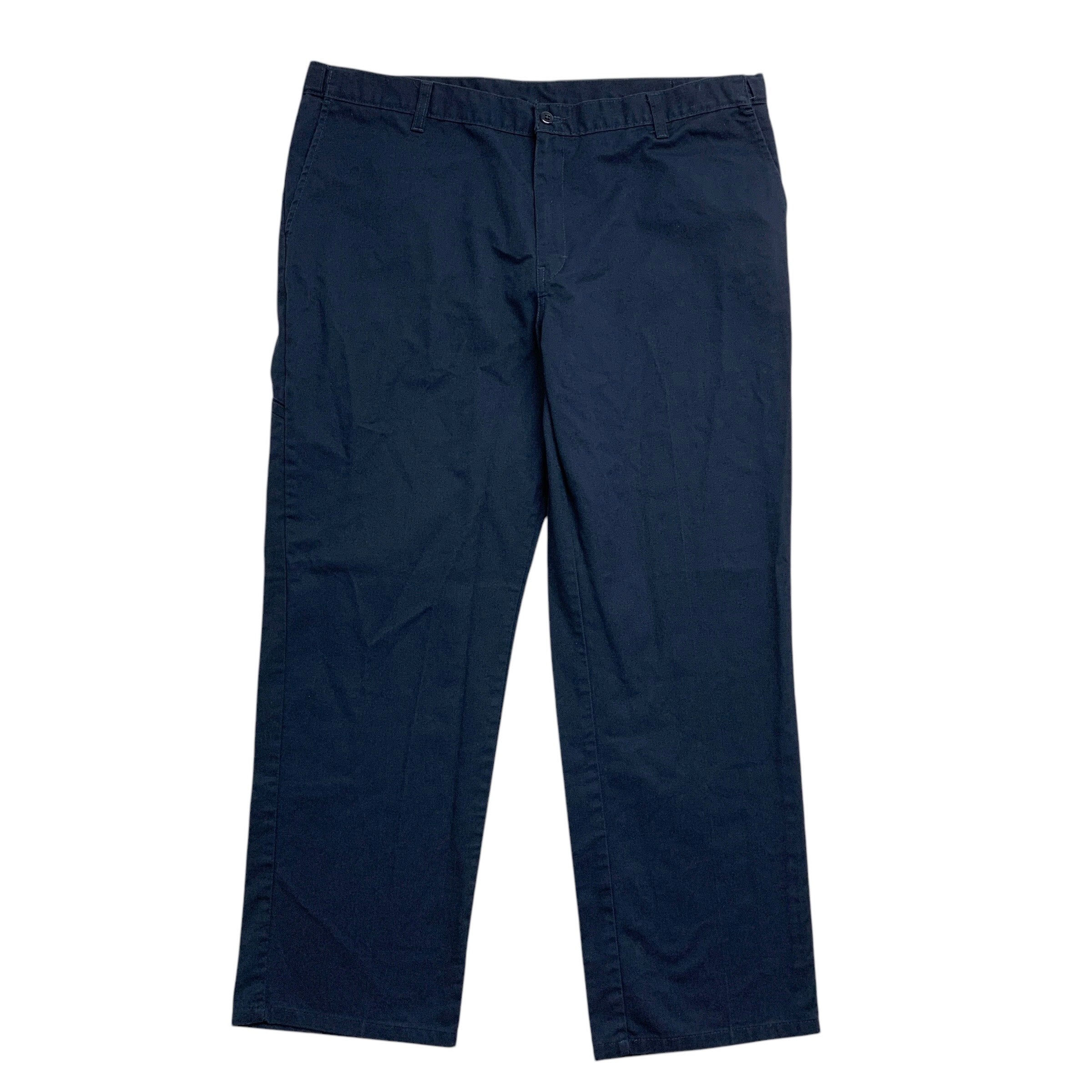 Dickies Trousers W40 L30 Mens Navy Blue Pants Regular Straight Fit (E)