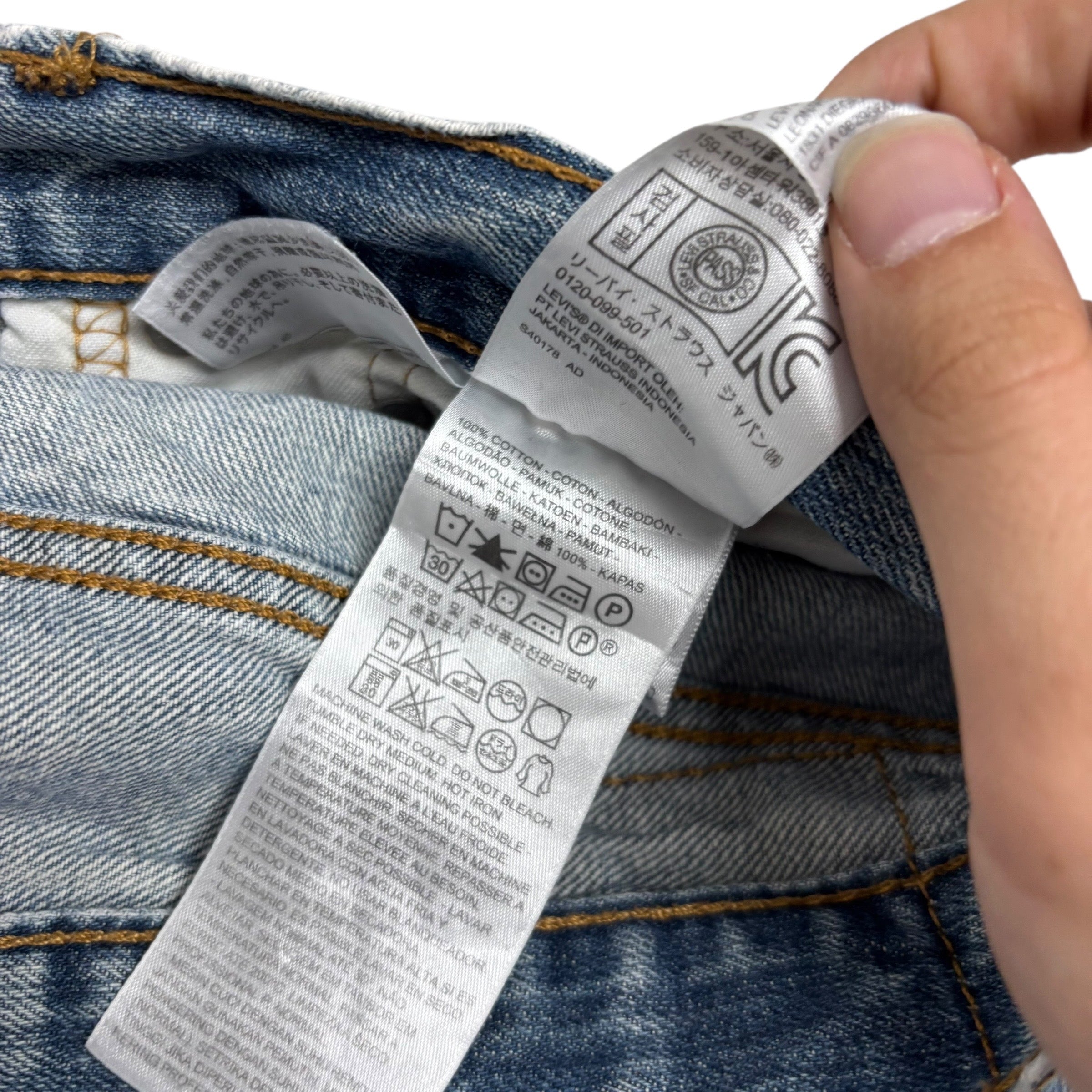 Levis 559 Jeans W32 L30 Mens Blue Baggy Relaxed Straight Fit Denim (F)