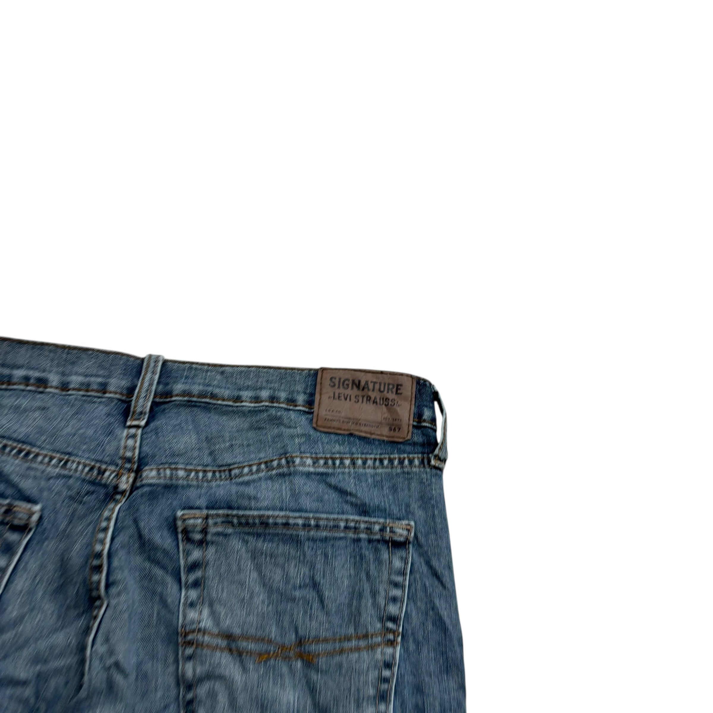Levis Signature Jeans W34 L29 Mens Blue Athletic Straight Fit Stretch Denim