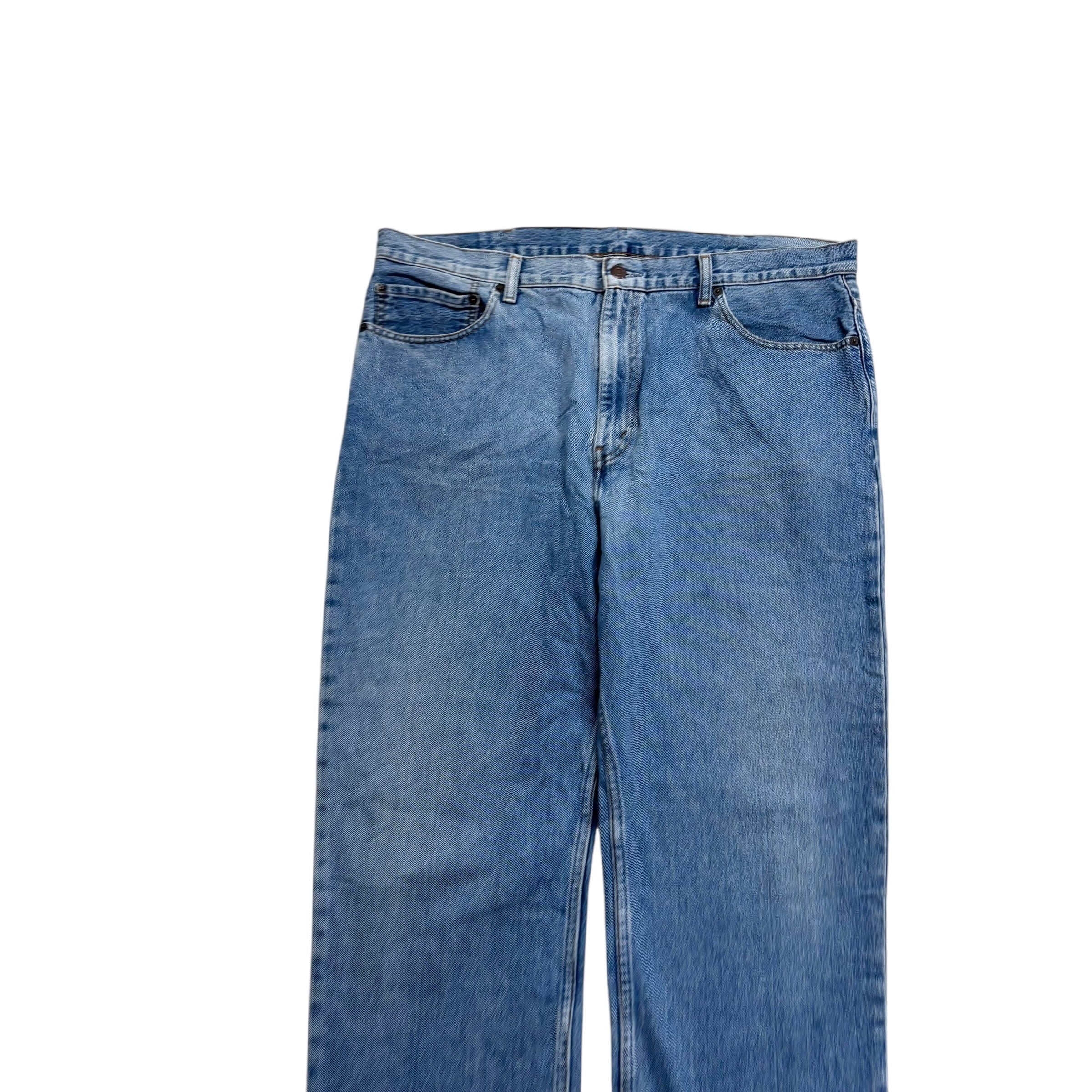 Levis 504 Jeans W40 L30 Mens Light Blue Regular Straight Fit Denim