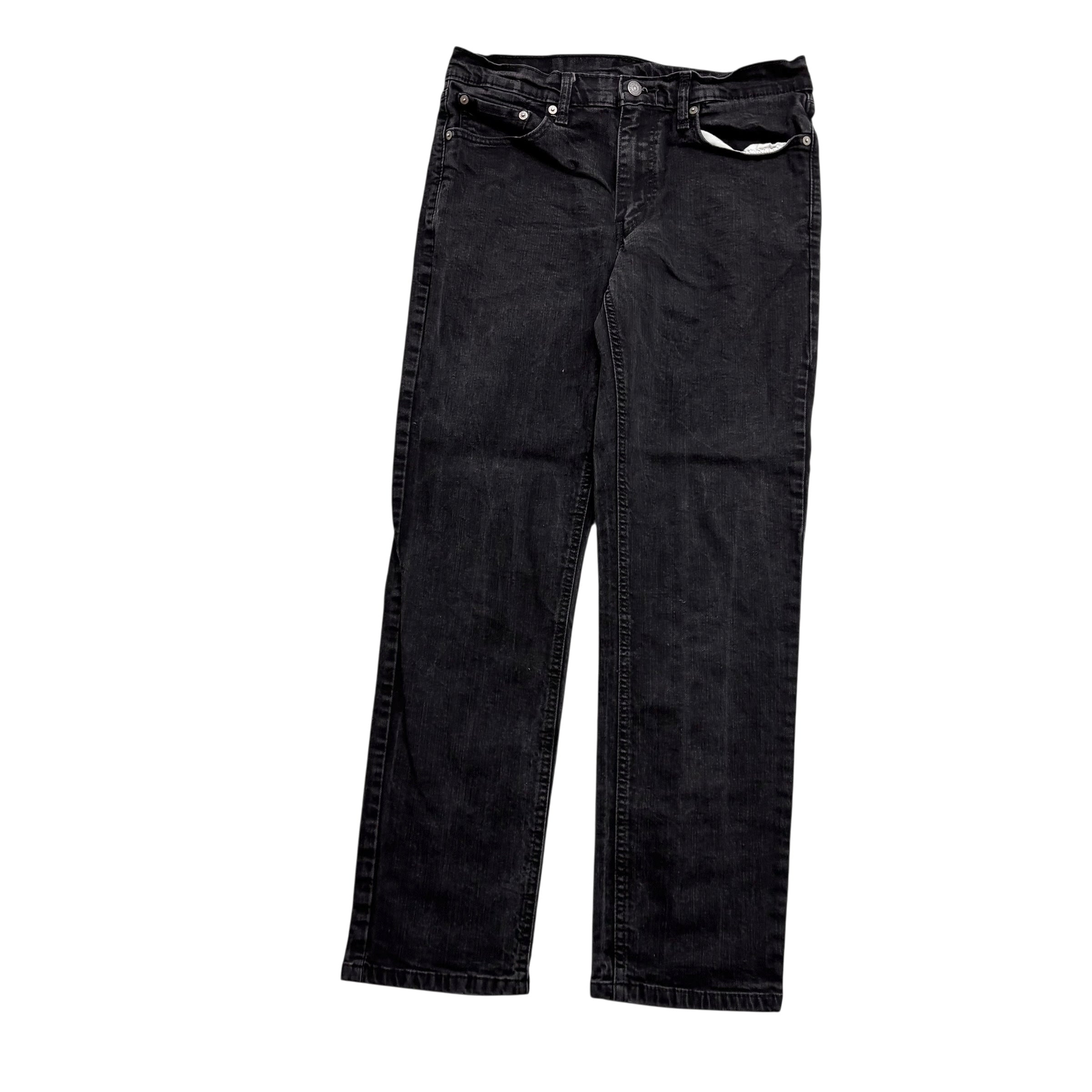 Levis 541 Jeans W32 L30 Mens Black Athletic Tapered Fit Stretch Denim (E)