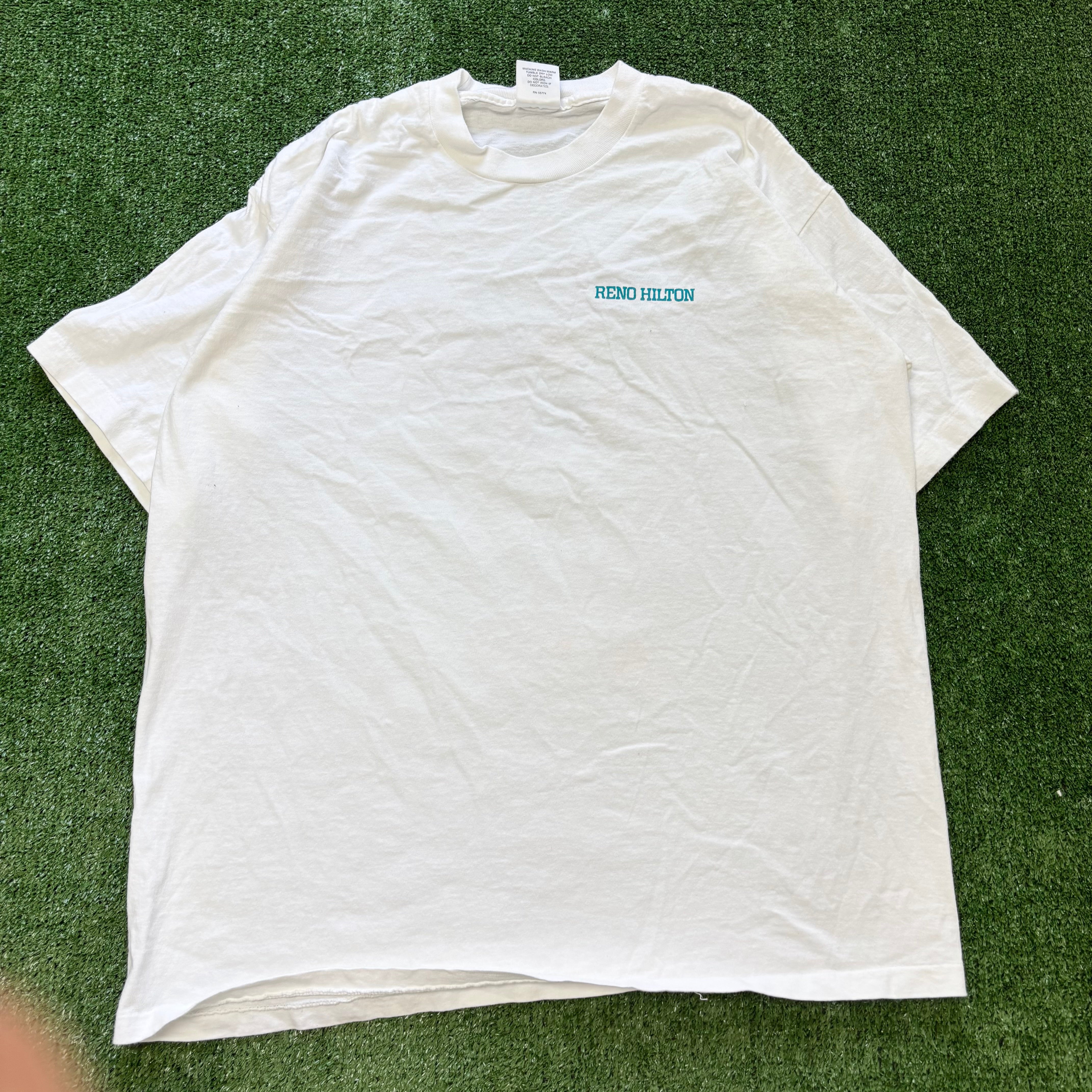 Vintage T Shirt Mens XL White Single Stitch Graphic Print 90s USA (E)