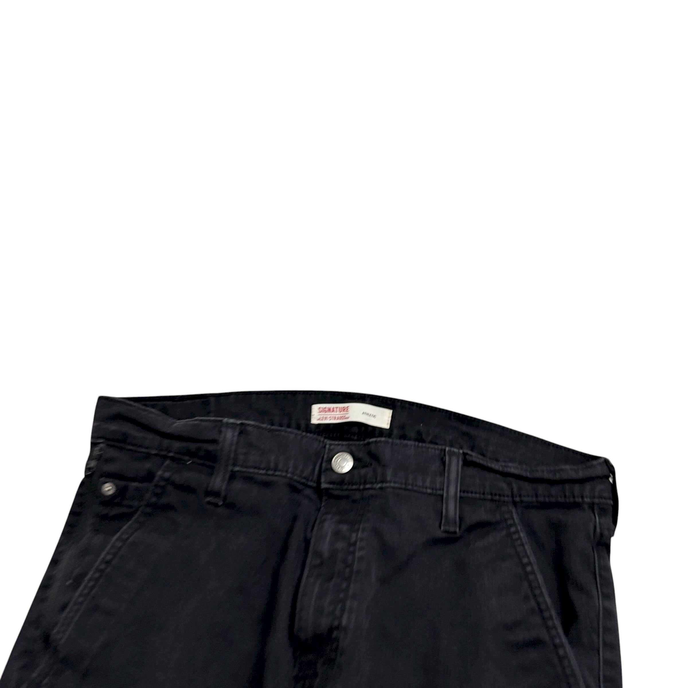 Levis Signature Trousers W34 L28 Mens Black Athletic Fit Stretch Pants