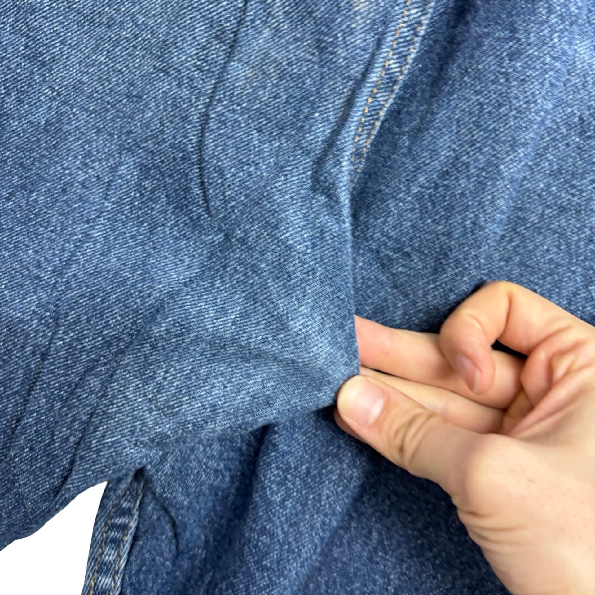 Wrangler Jeans W48 L30 Mens Mid Blue Relaxed Straight Fit Denim